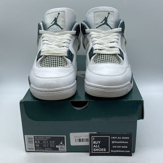 Size 8.5 - Air Jordan 4 Retro Oxidized Green White Leather (FQ8138-103)