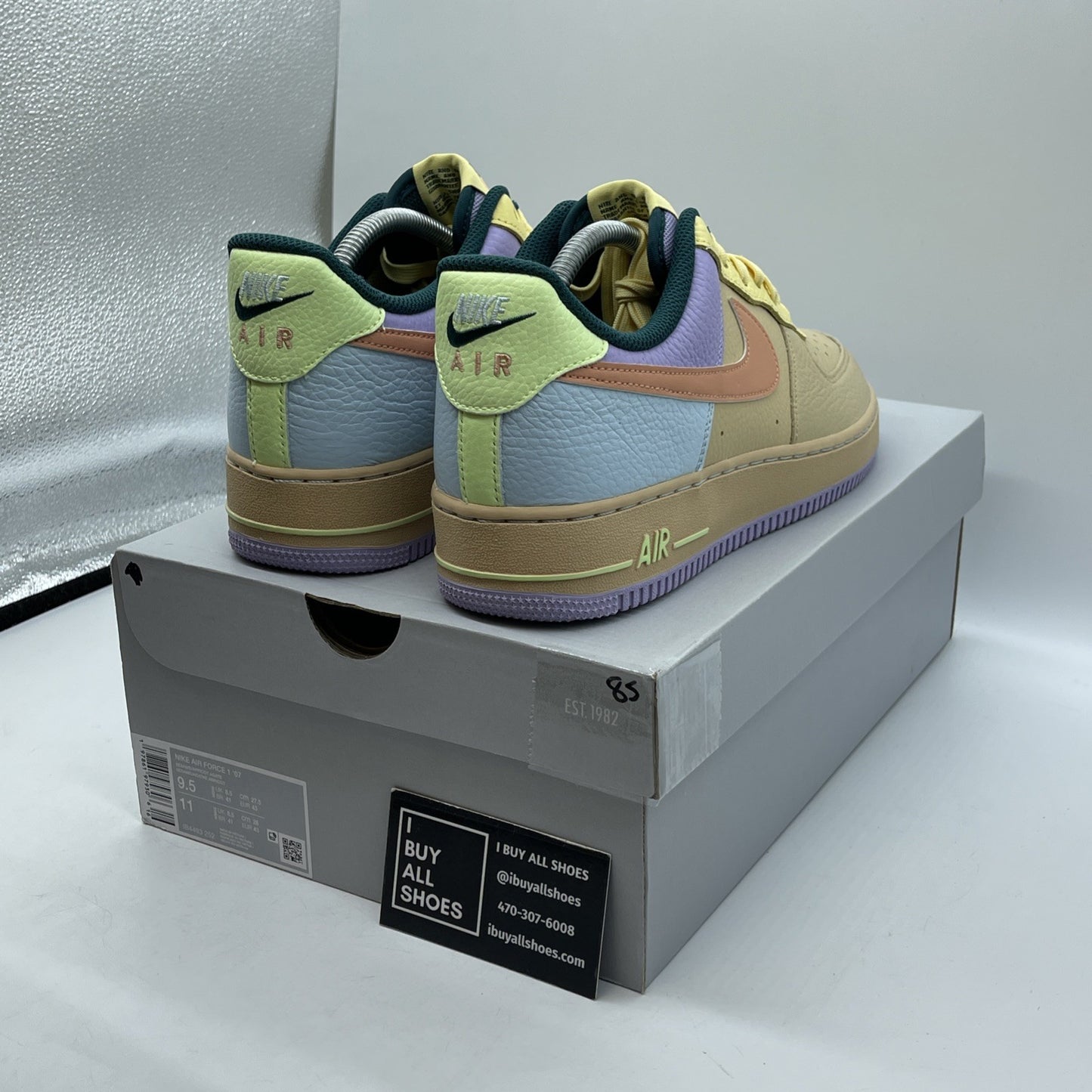 Size 9.5 - Nike Air Force 1 Low Easter 2025 Blue Purple Leather (IB4493-252)