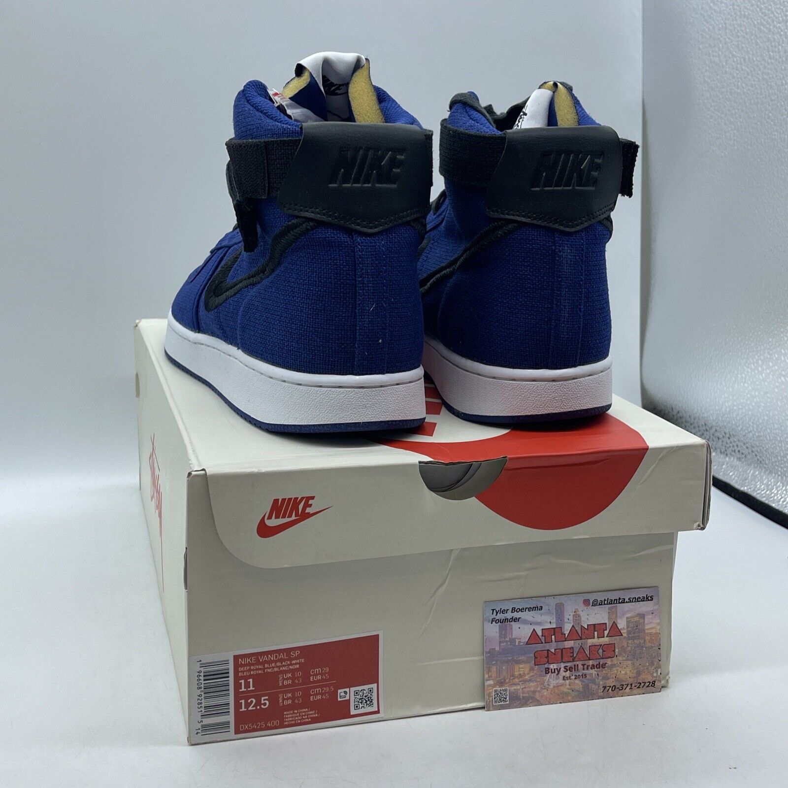 Size 11 - Nike Stussy x Vandal High Deep Royal Blue Suede Leather (DX5425-400)