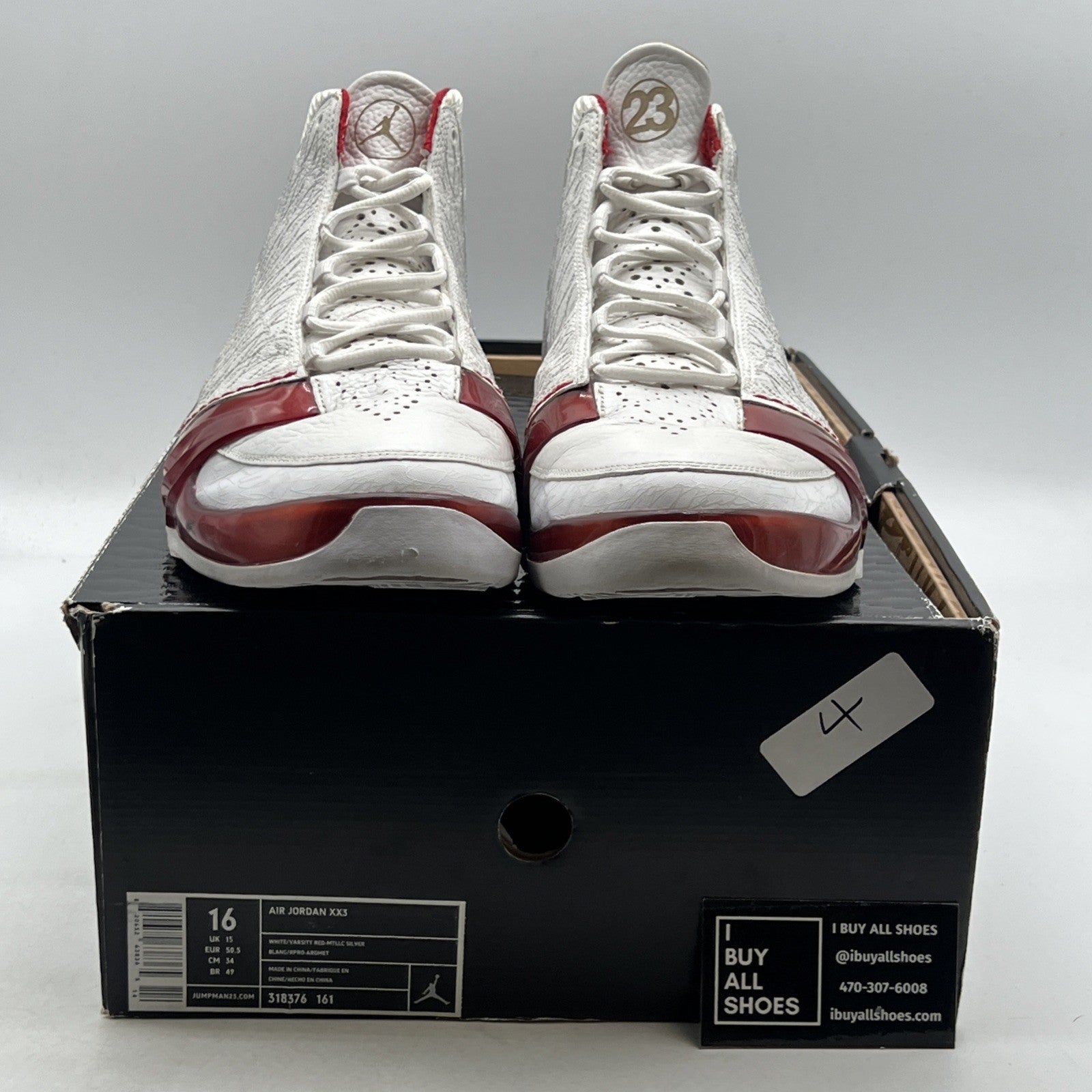 Size 16 - Air Jordan 23 OG White Varsity Red (318376-161)