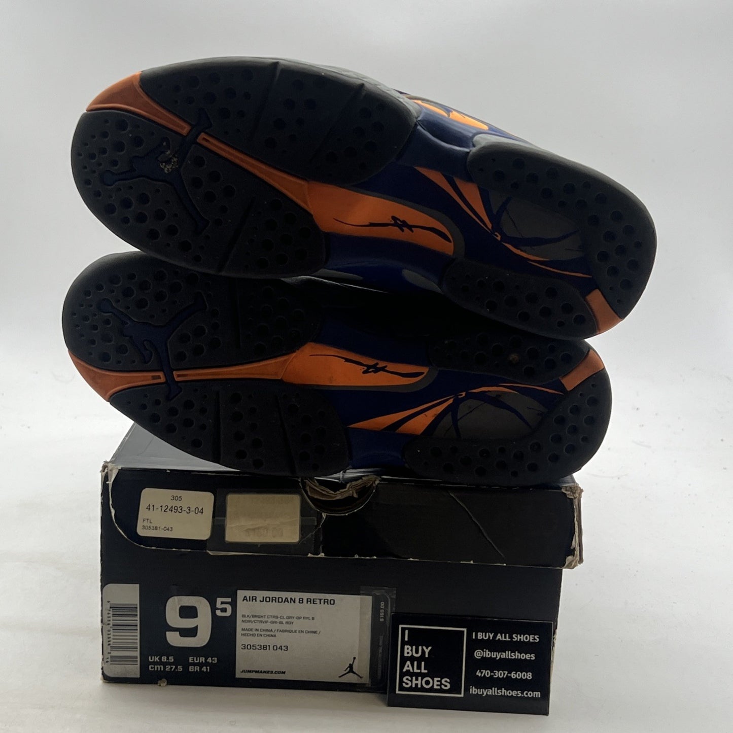 Size 9.5 - Air Jordan 8 Retro Phoenix Suns (305381-043)