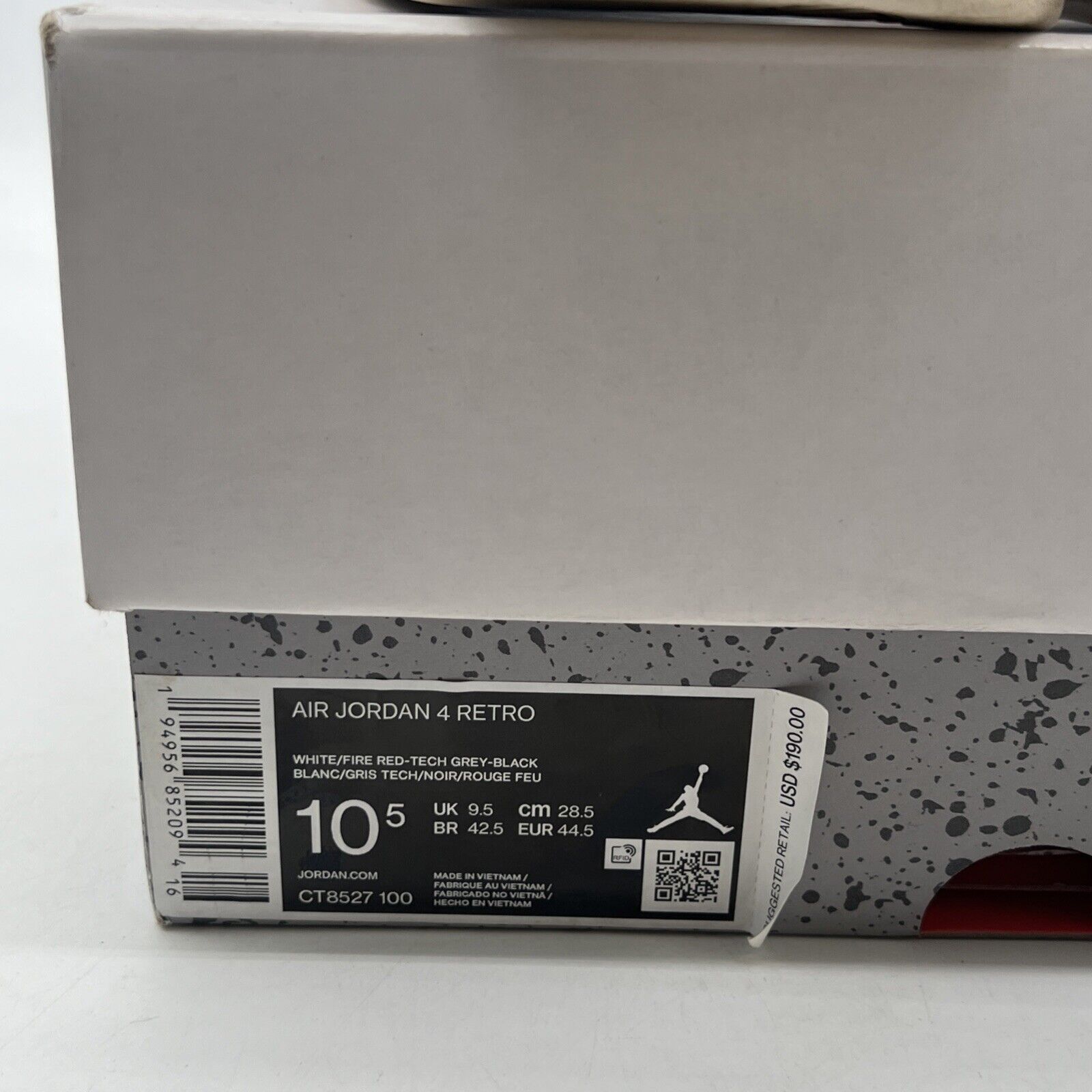 Size 10.5 - Air Jordan 4 Retro Mid White Oreo (CT8527-100)