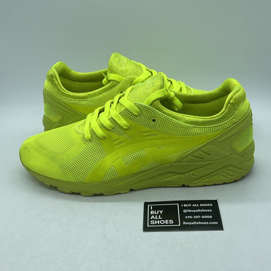 Size 12 - asics gel kayano evo neon green Suede Leather  (H51DQ)