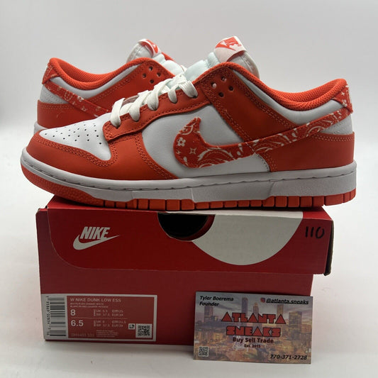 Size 8 - Nike Dunk Low Orange Paisley W (DH4401-103)