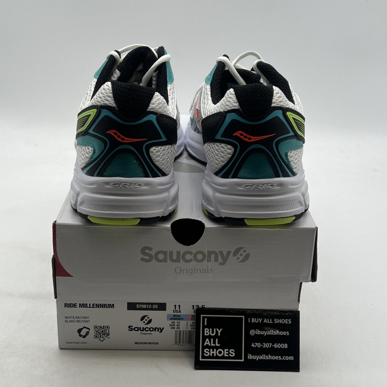 Size 11 - Saucony Grid Ride Millennium White Multi-Color (S70812-25)