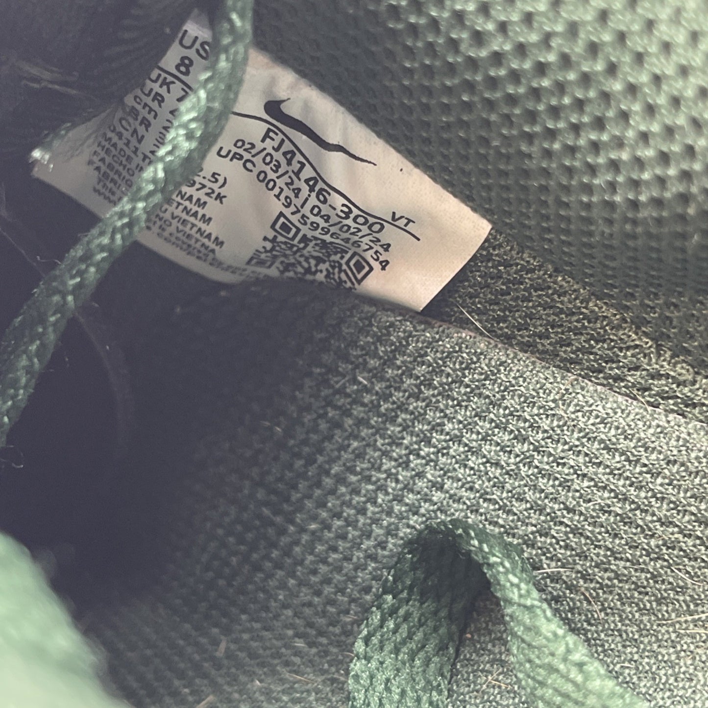 Size 8 - Nike Air Force 1 07 AF1 Gorge Green  (FJ4146-300)