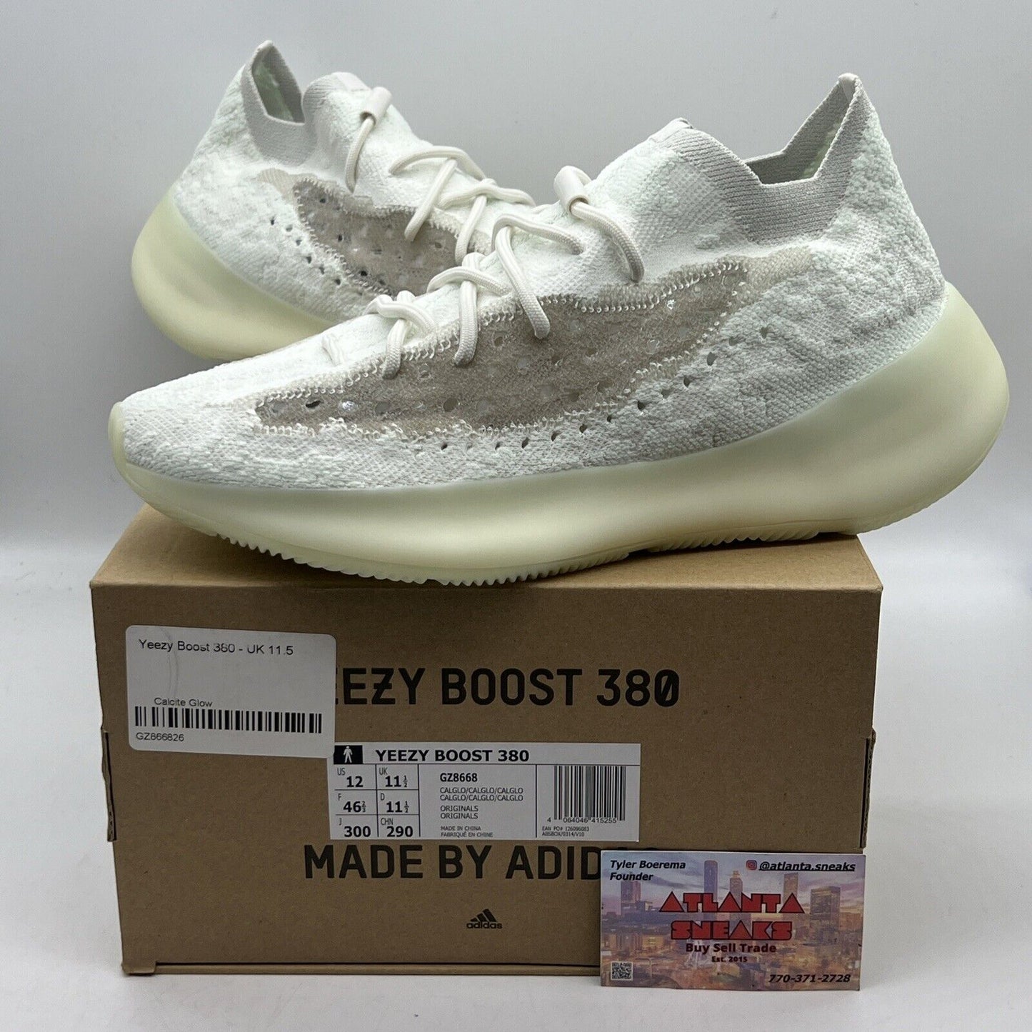 Size 12 - adidas Yeezy Boost 380 Calcite Glow Brand New Og All