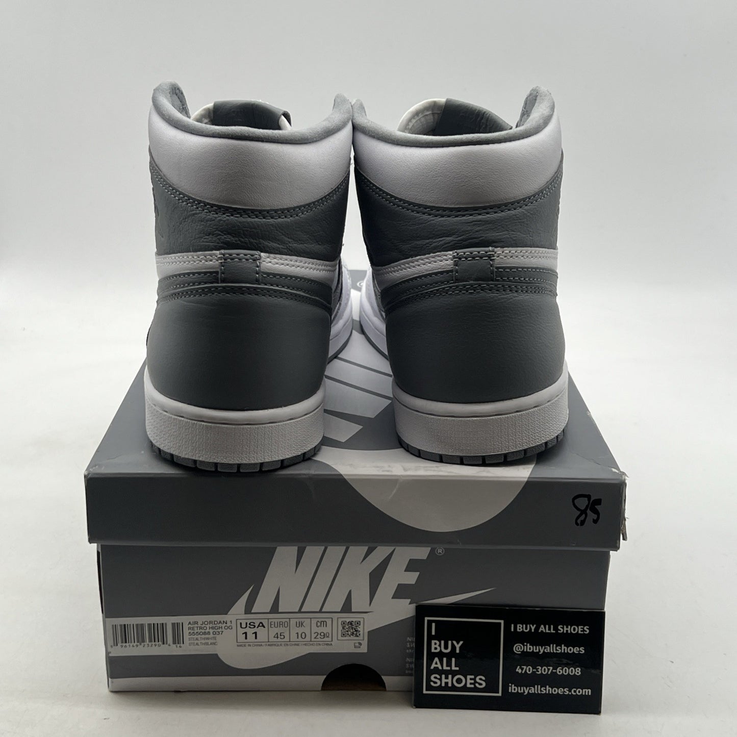 Size 11 - Air Jordan 1 Retro High OG Stealth (555088-037)