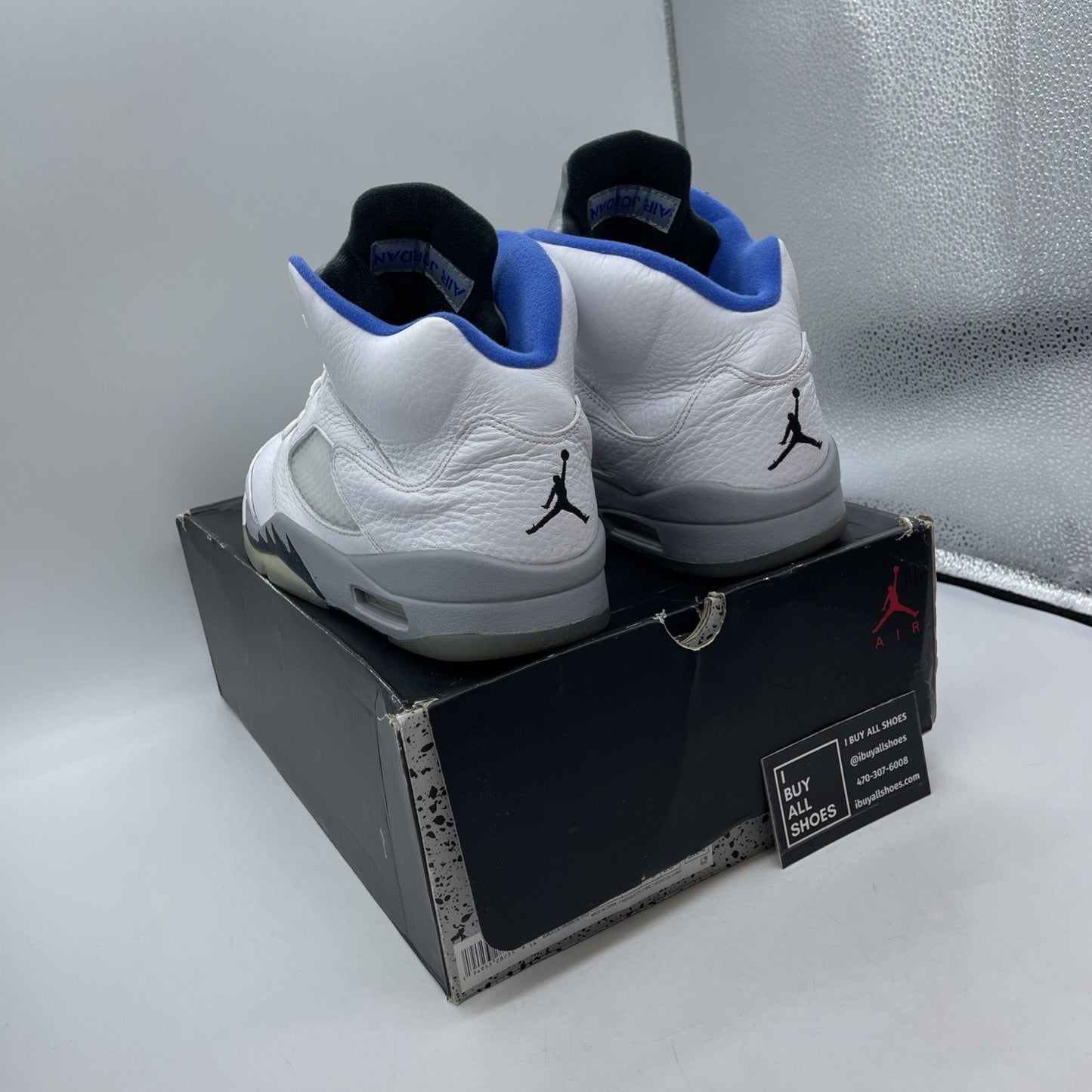 Size 10 - Air Jordan 5 Retro Stealth 2.0 Blue White Leather (DD0587-140)