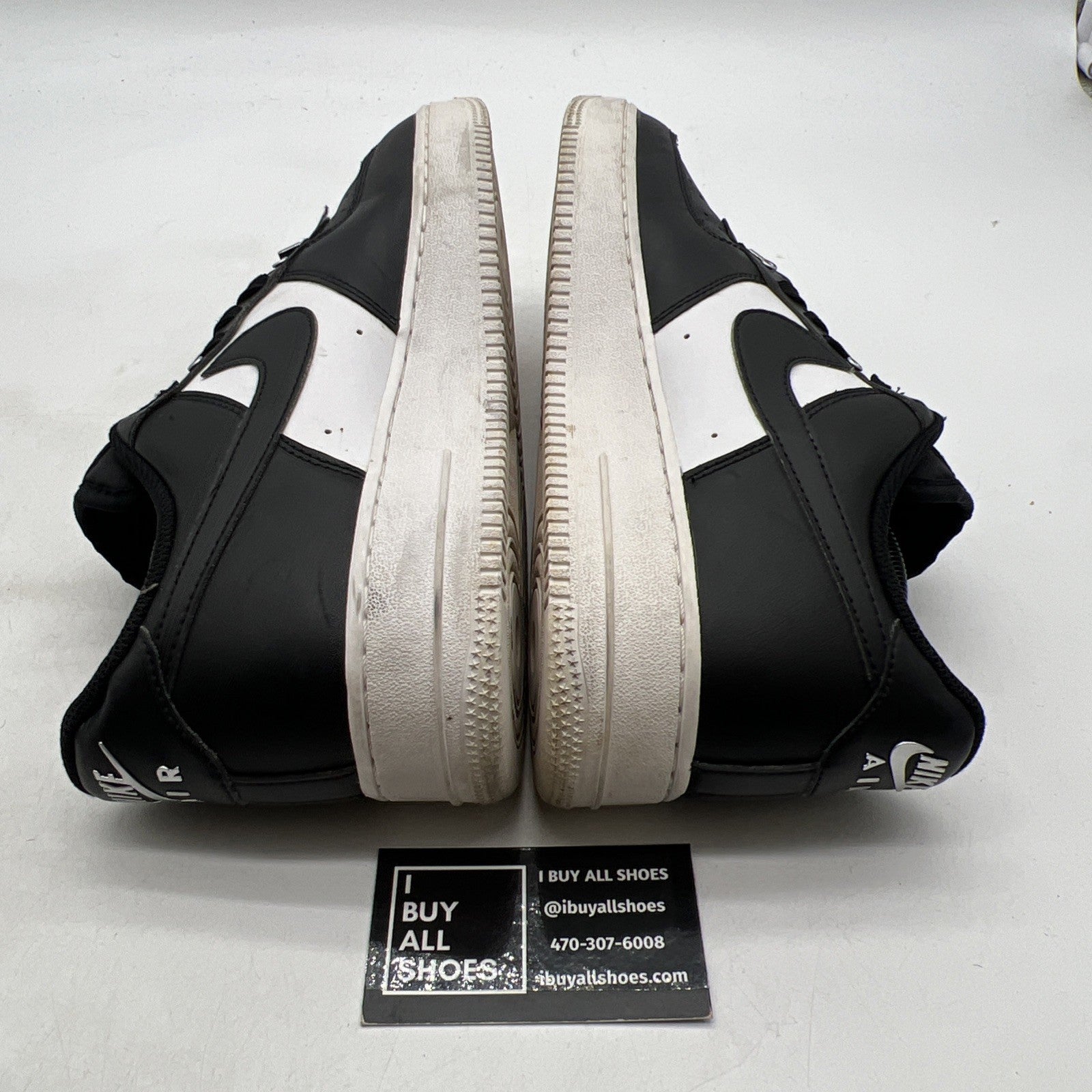 Size 10.5 - Nike Air Force 1 '07 Premium Silver Chain - Black (DA8571-001)