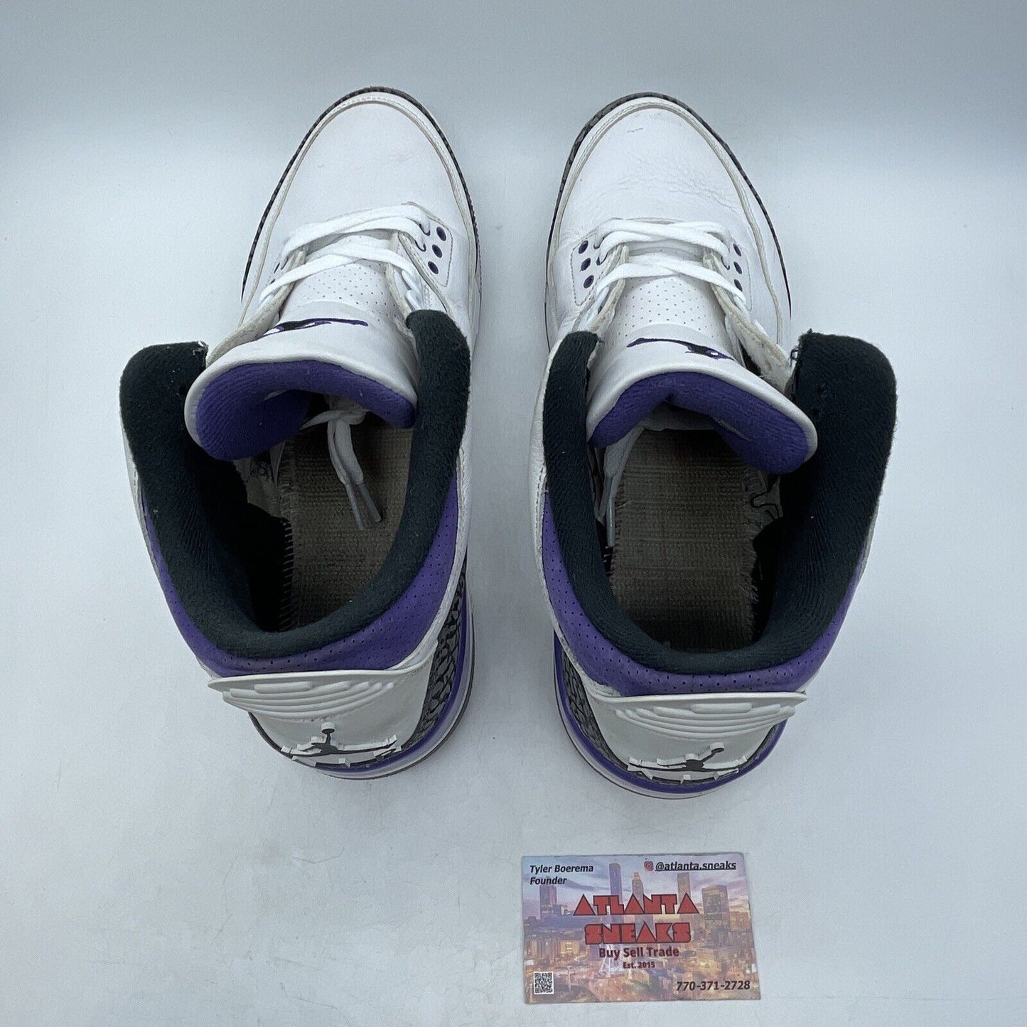 Size 12 - Jordan 3 Retro Mid Dark Iris Purple White Grey Black (CT8532-105)