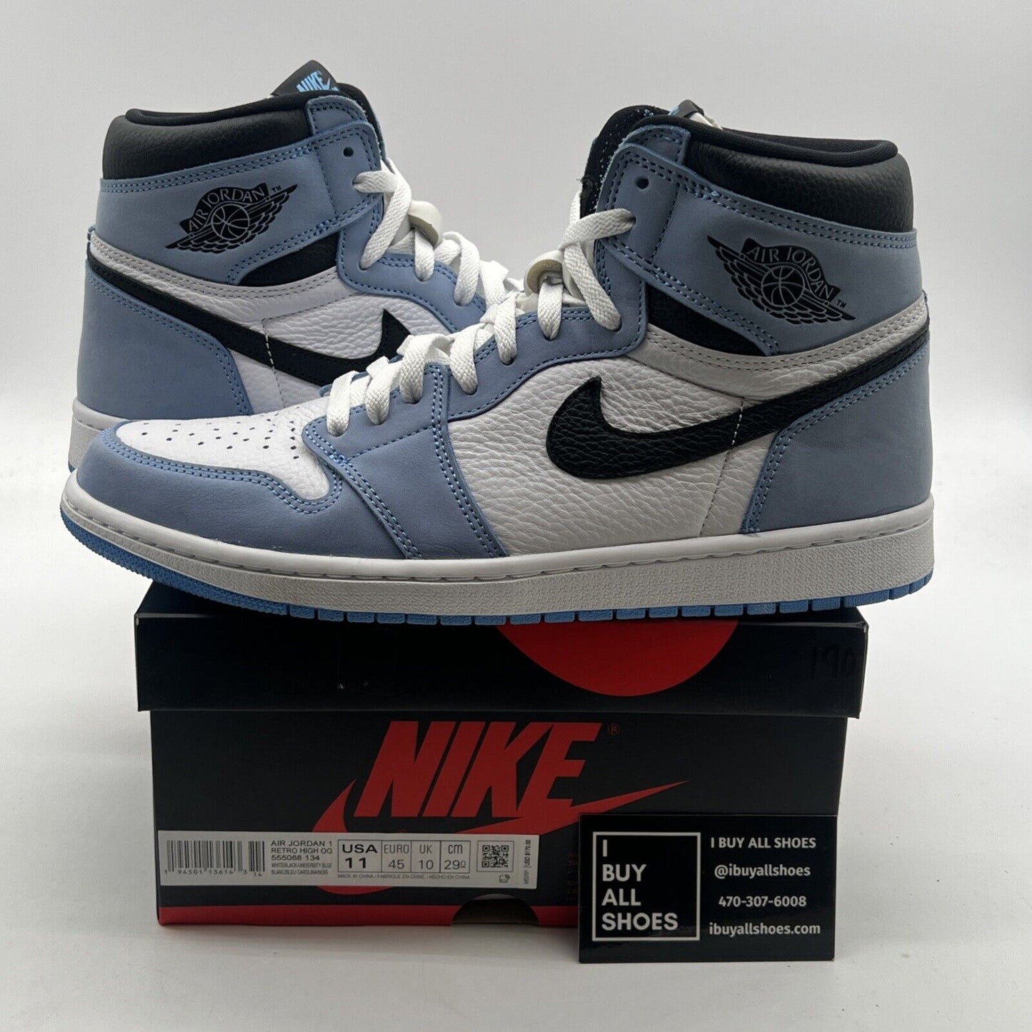 Size 11 - Air Jordan 1 Retro OG High University Blue (555088-134)