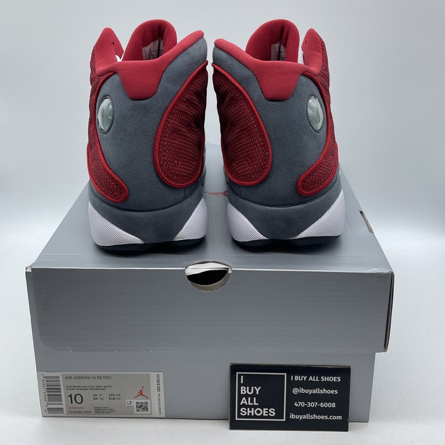 Size 10 - Jordan 13 Red White Grey Suede (DJ5982600)