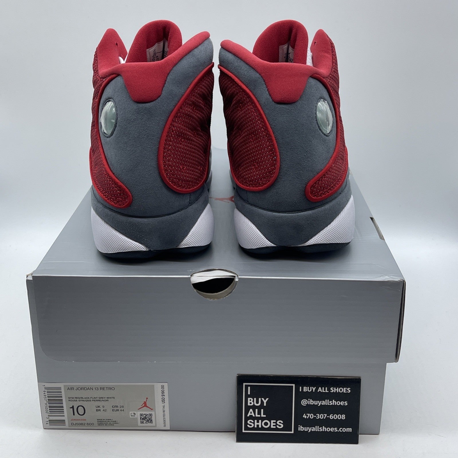 Size 10 - Jordan 13 Red White Grey Suede (DJ5982600)