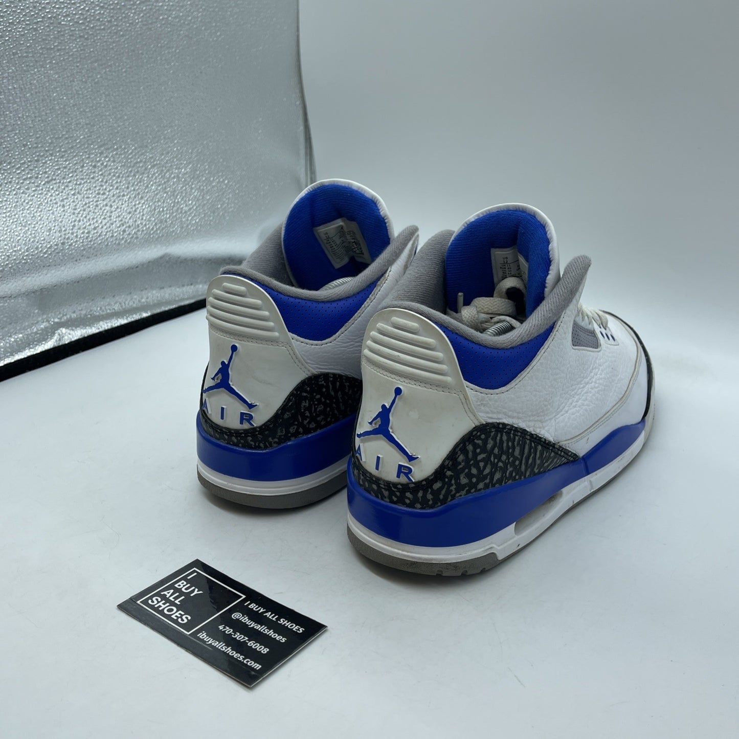 Size 12 - Jordan 3 Retro Mid Racer Blue Grey White Suede Leather (CT8532-145)
