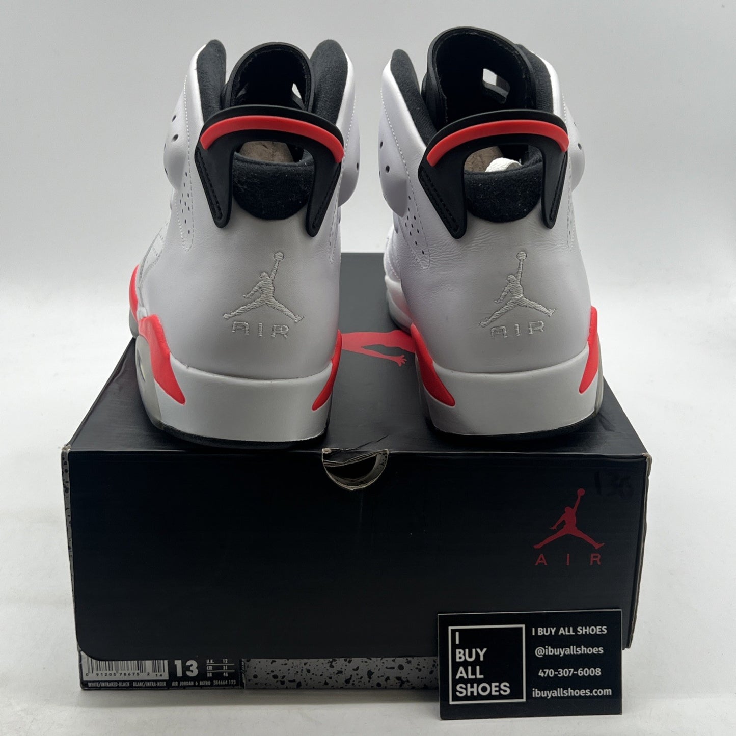 Size 13 - Air Jordan 6 Retro 2014 White Infrared (384664-123)