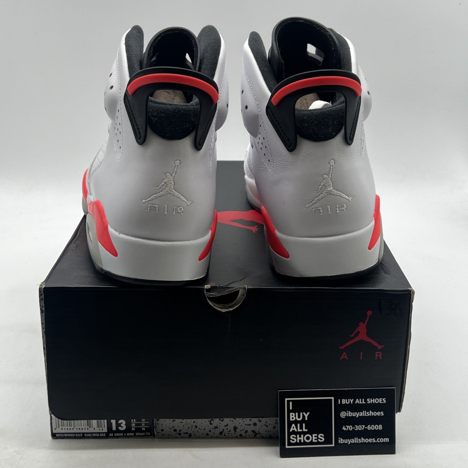 Size 13 - Air Jordan 6 Retro 2014 White Infrared (384664-123)