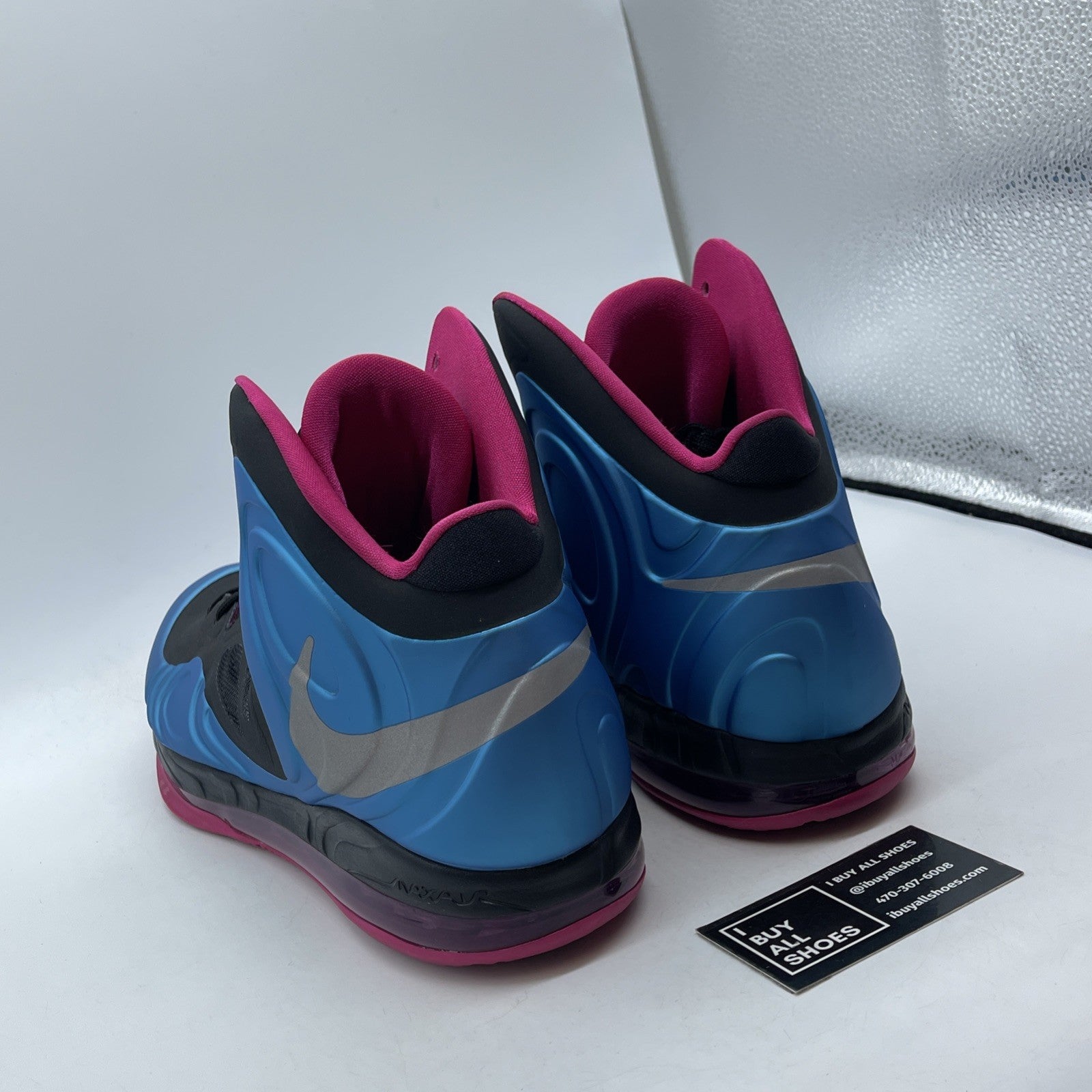 Size 13 - Nike Air Max Hyperposite Fireberry Black Blue Suede (524862-400)