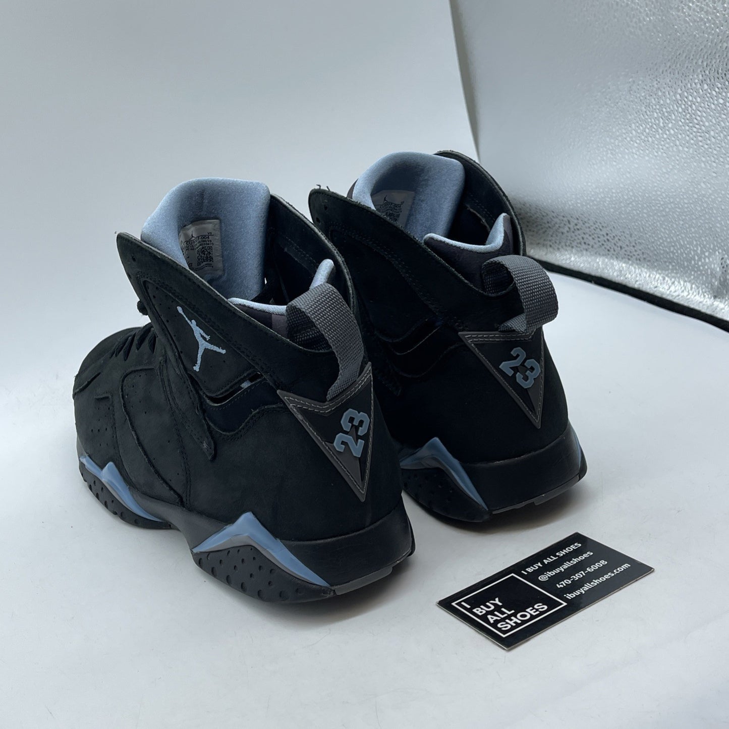 Size 11.5 - Air Jordan 7 Retro 2023 Chambray Black Blue Suede (CU9307-004)