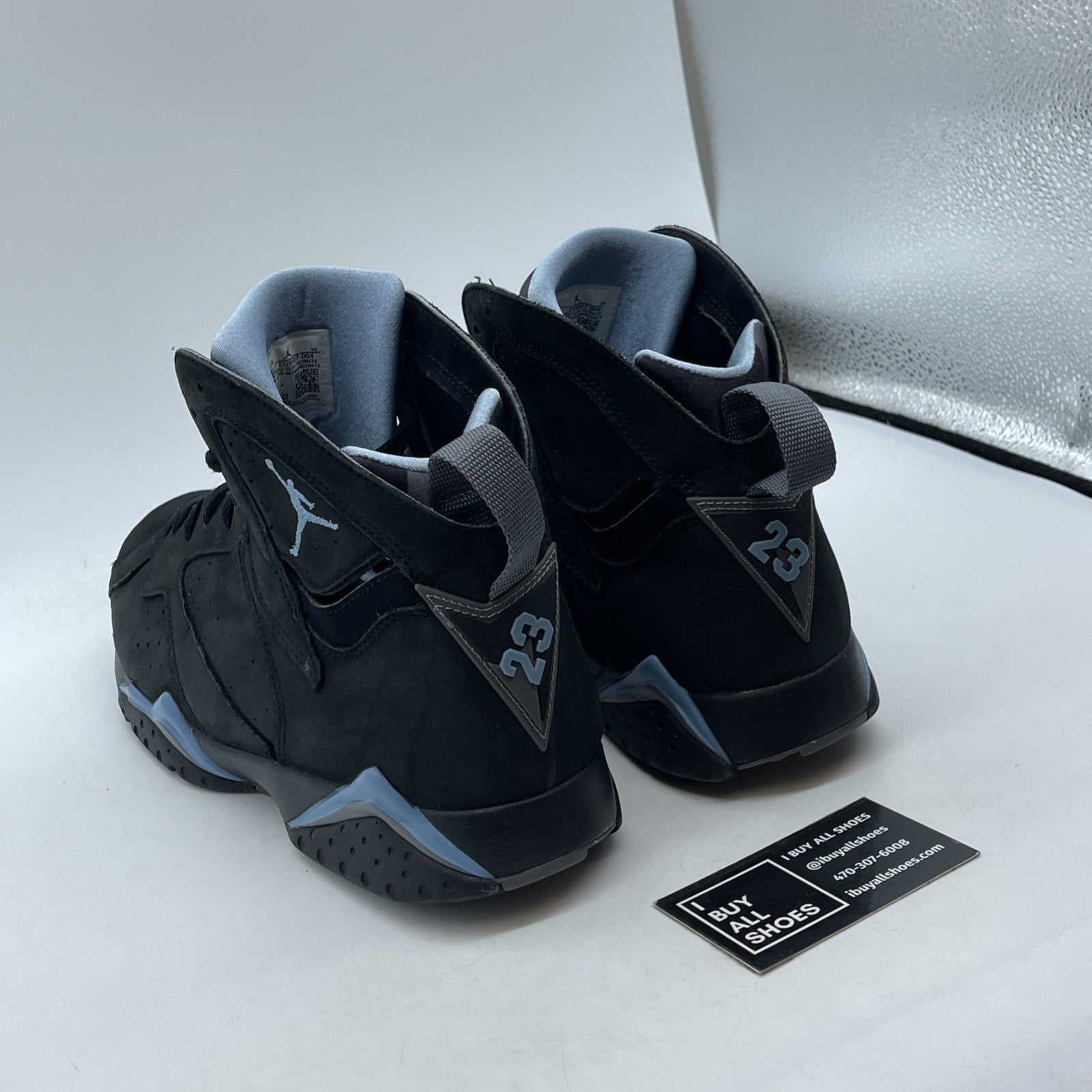 Size 11.5 - Air Jordan 7 Retro 2023 Chambray Black Blue Suede (CU9307-004)