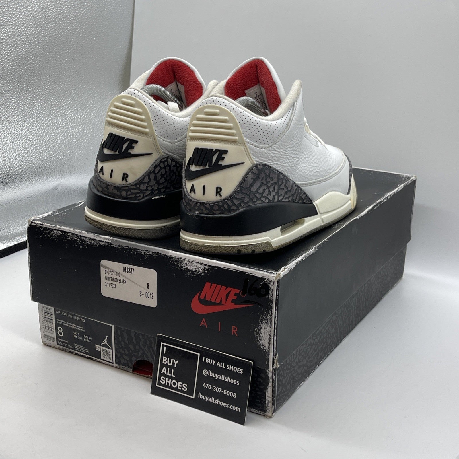 Size 8 - Jordan 3 Retro Mid White Cement Reimagined Grey Suede (DN3707-100)