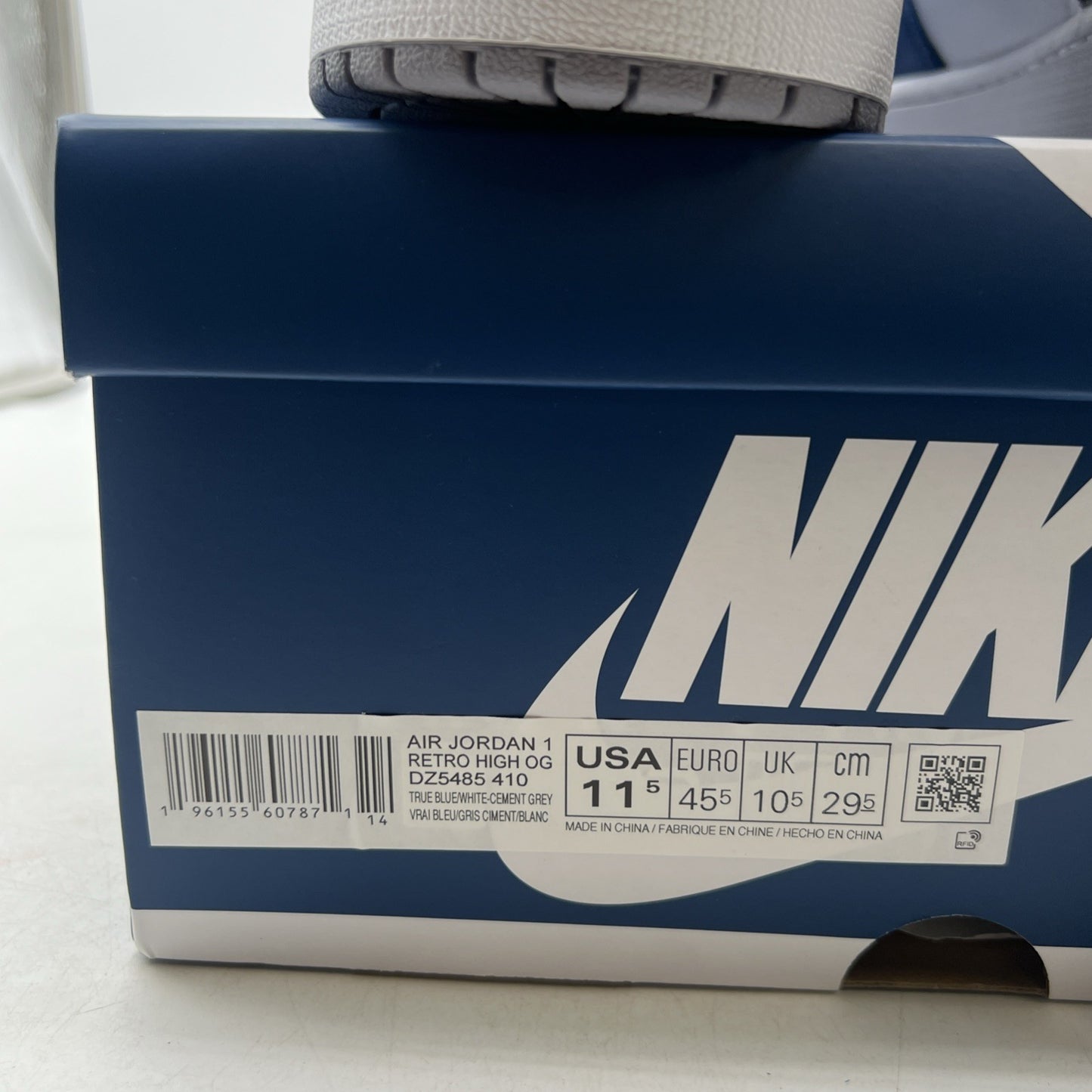 Size 11.5 - Air Jordan 1 Retro OG High True Blue (DZ5485-410)