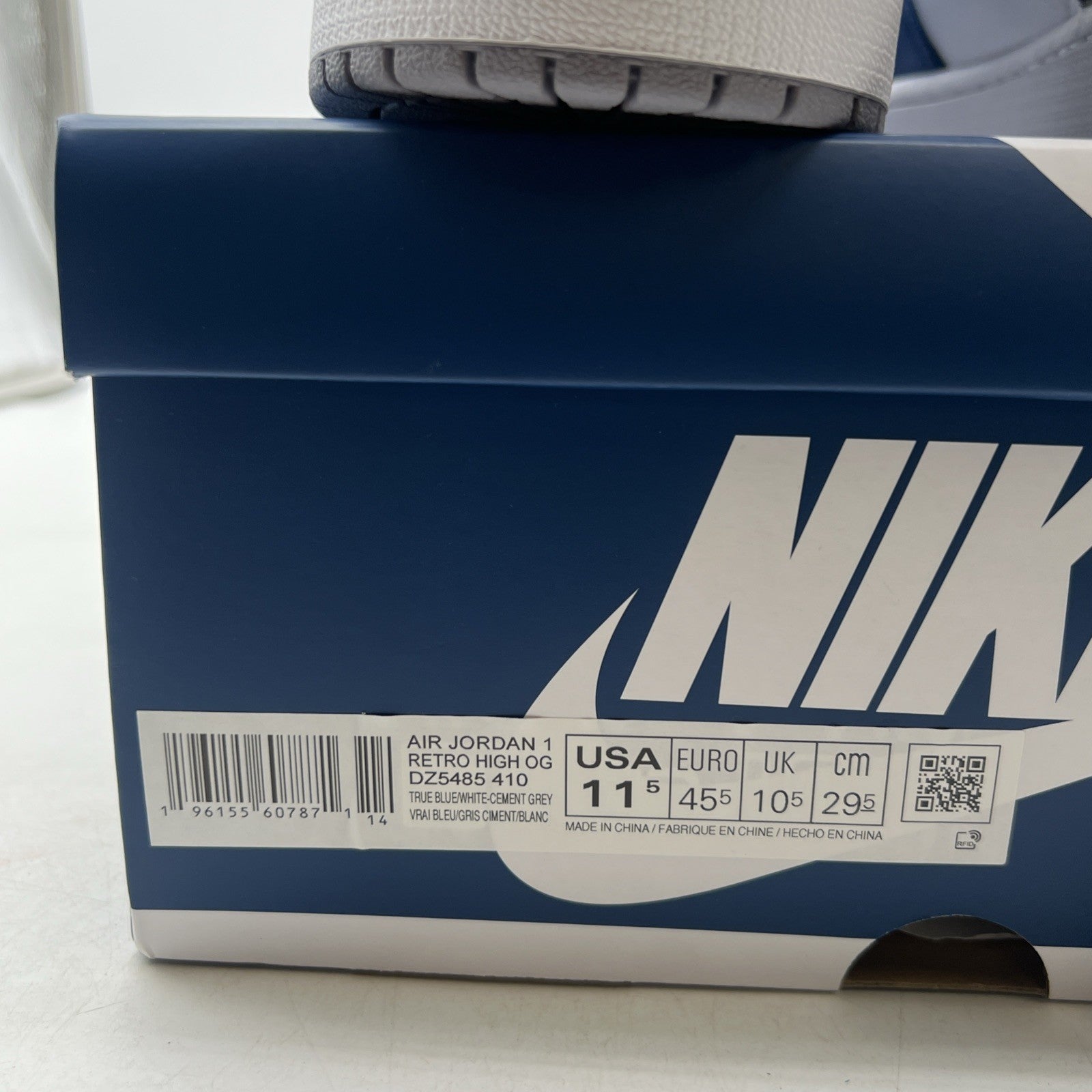 Size 11.5 - Air Jordan 1 Retro OG High True Blue (DZ5485-410)