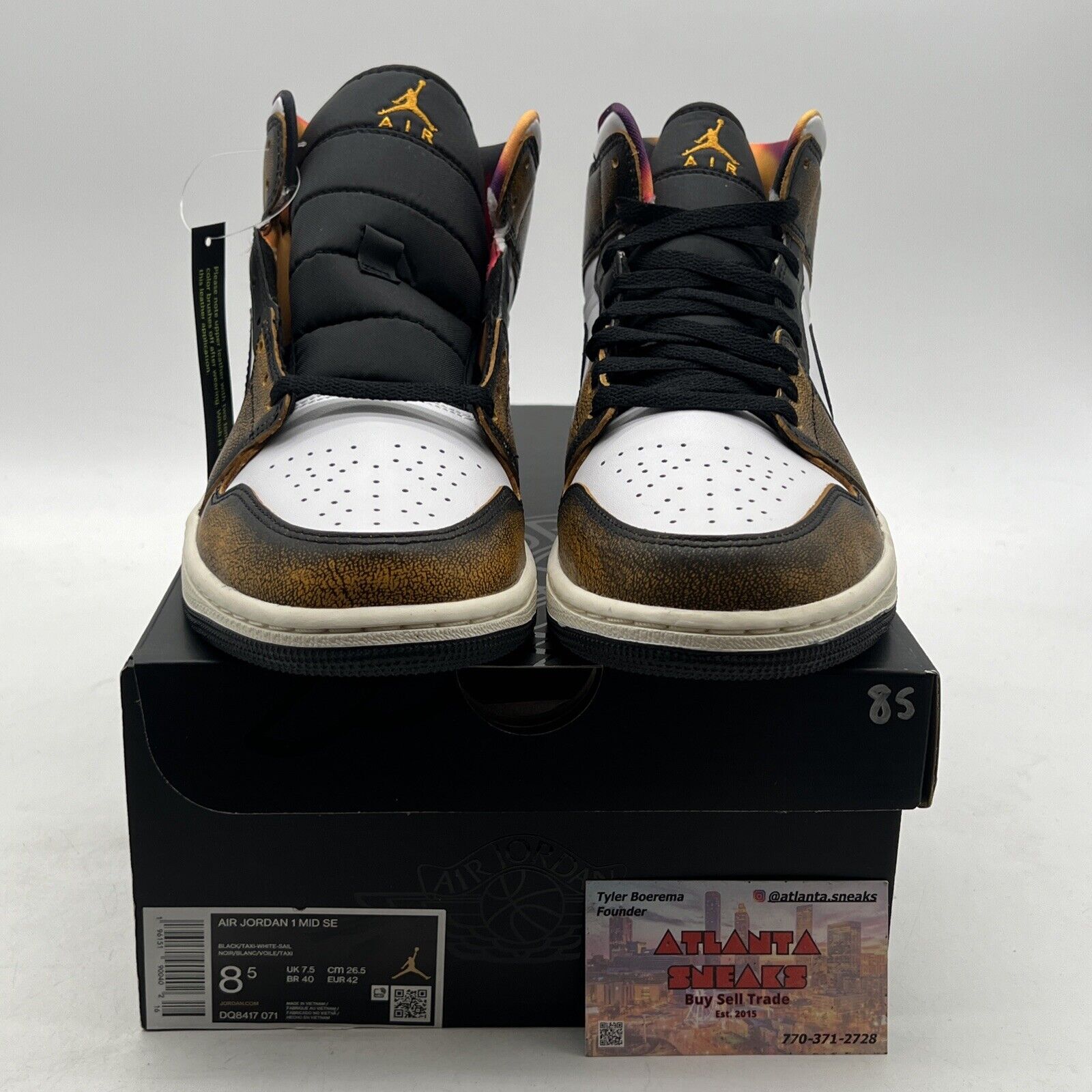 Size 8.5 - Air Jordan 1 SE Mid Wear-Away - Taxi (DQ8417-071)