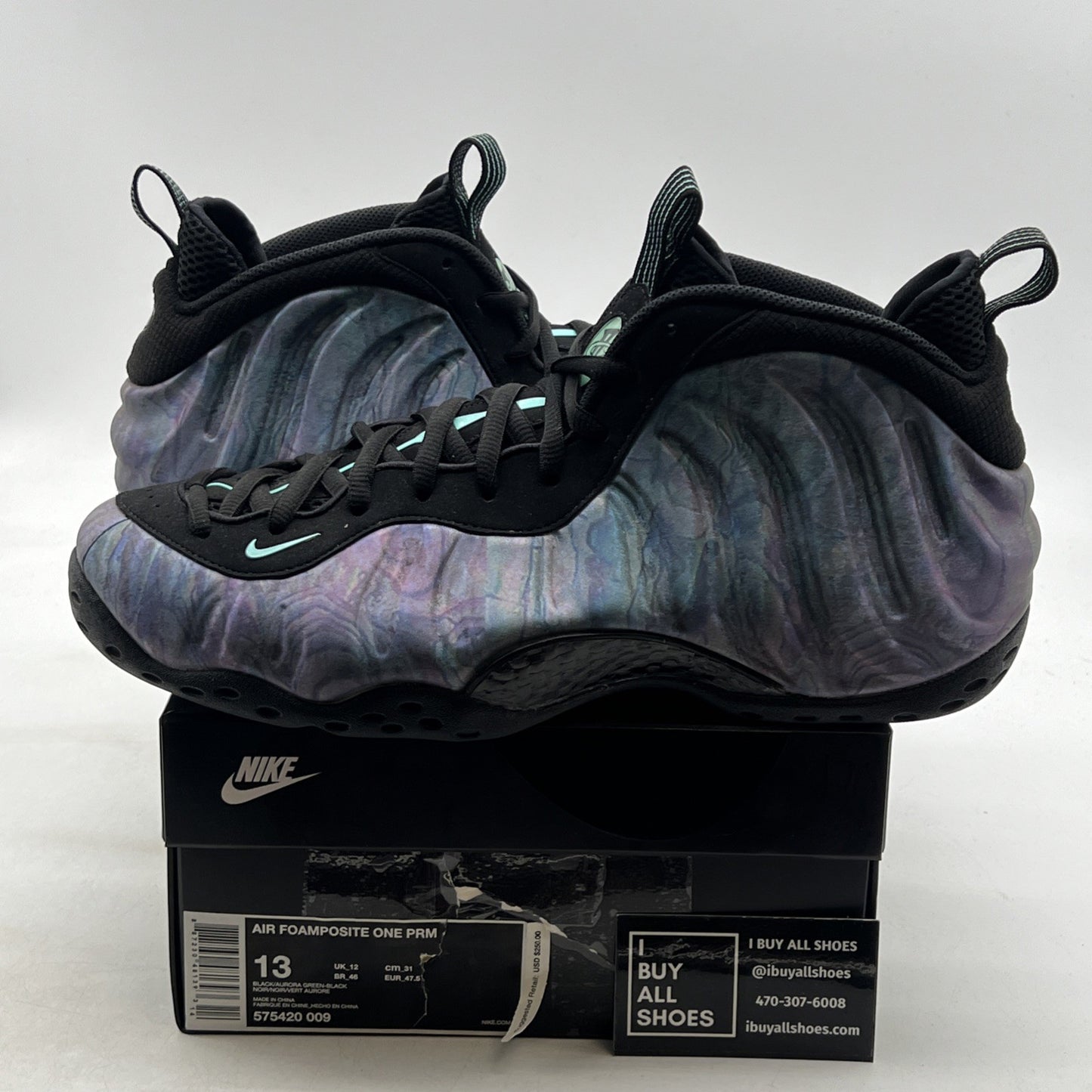 Size 13 - Nike Air Foamposite One Premium Abalone (575420-009)