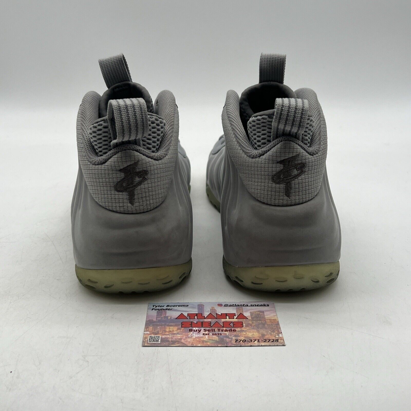 Size 9.5 - Nike Air Foamposite One PRM Wolf Grey Suede (575420-007)