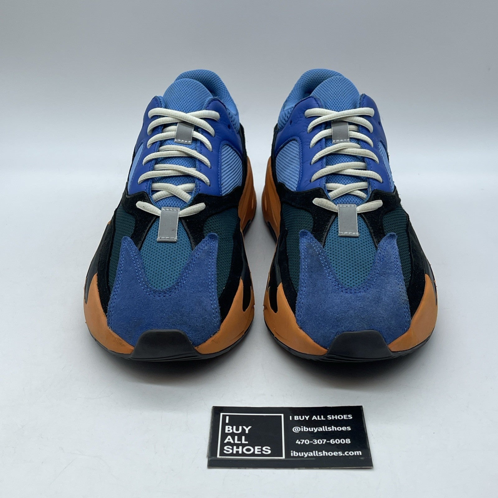 Size 11 - adidas Yeezy Boost 700 Bright Blue Black Suede Leather (GZ0541)
