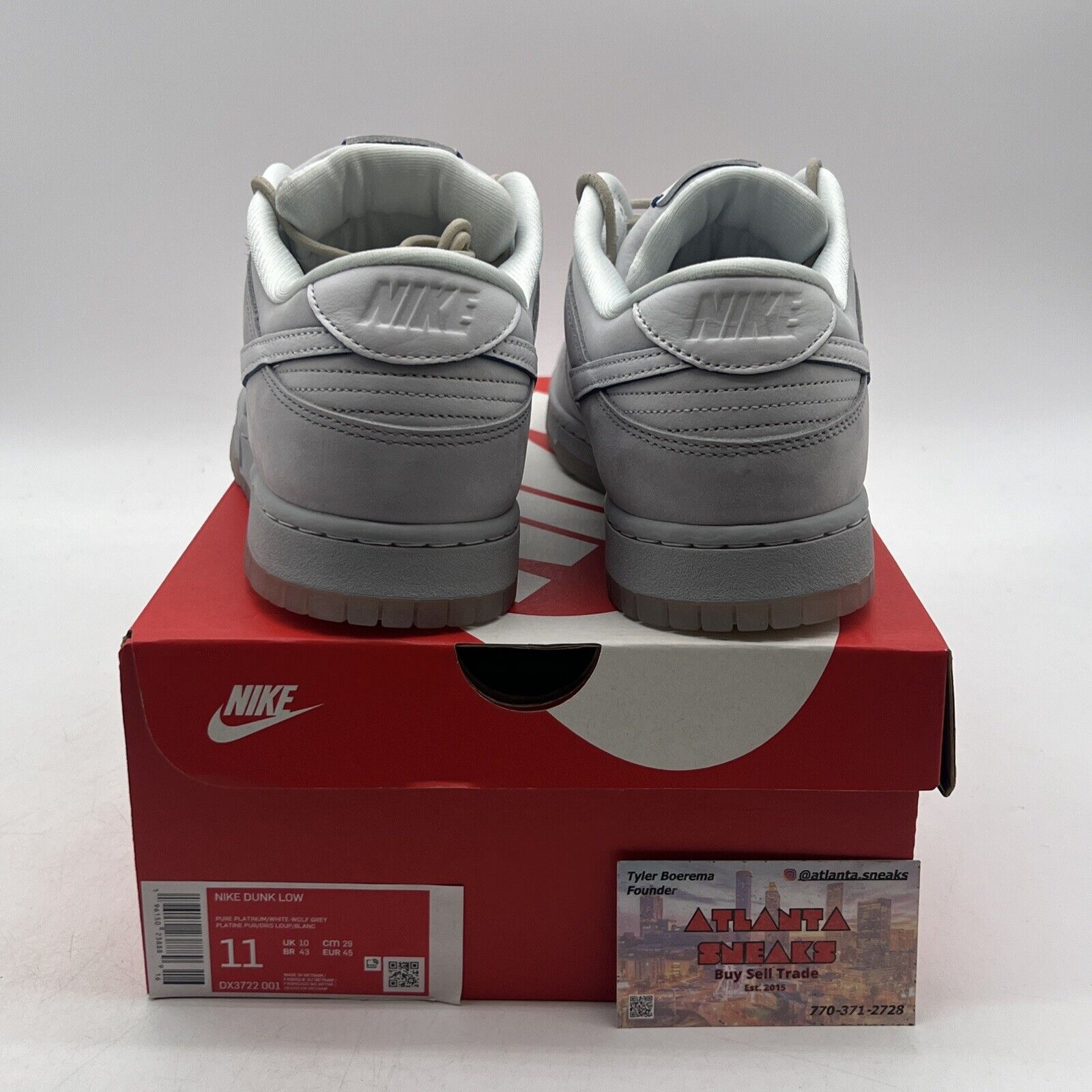 Size 11 - Nike Dunk Low Wolf Grey Pure Platinum Suede (DX3722-001)