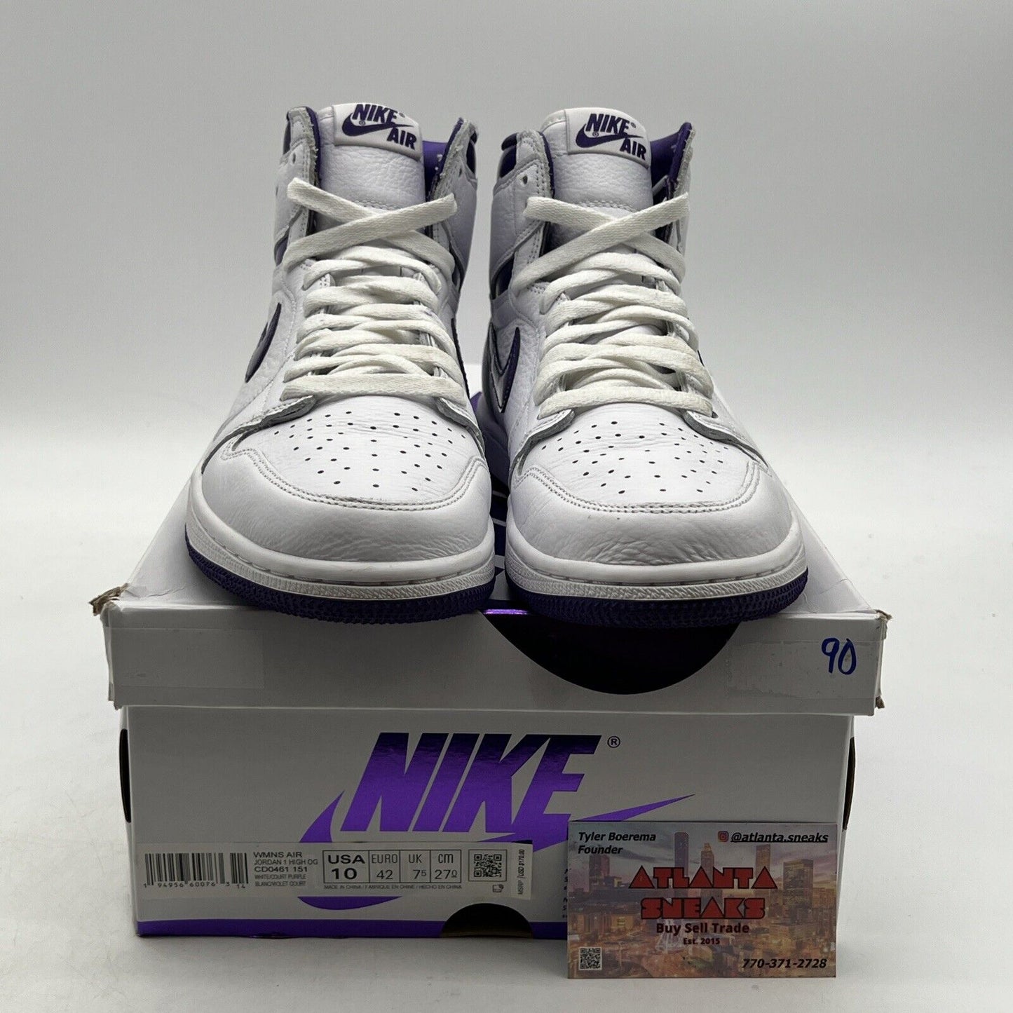 Size 10 - Air Jordan 1 OG High Court Purple W (CD0461-151)