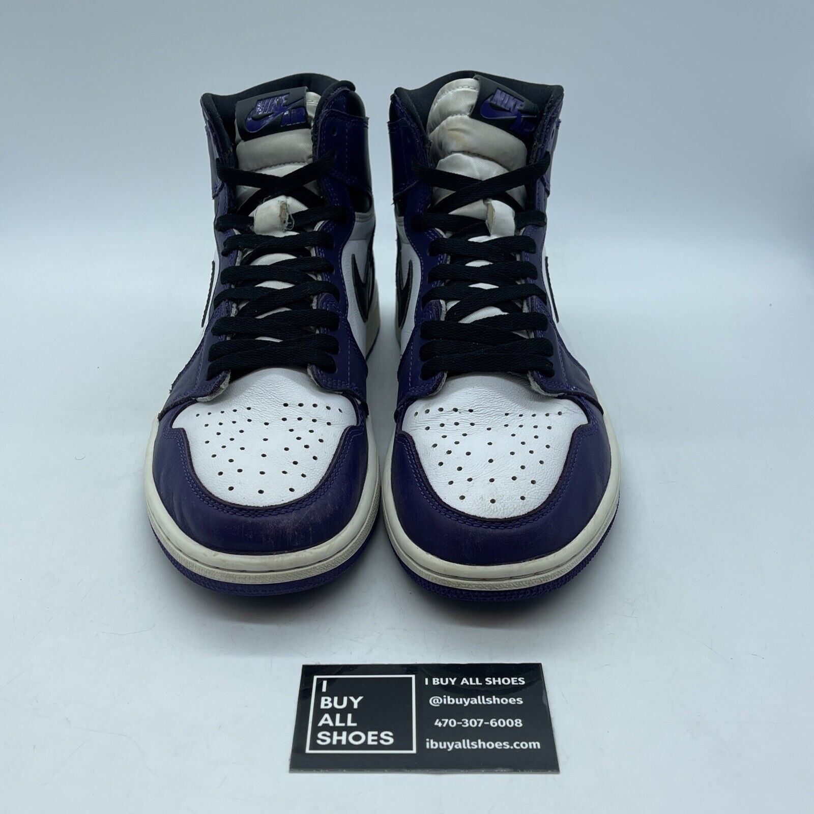 Size 9.5 - Jordan 1 Retro OG High Court Purple 2.0 White Black (555088-500)
