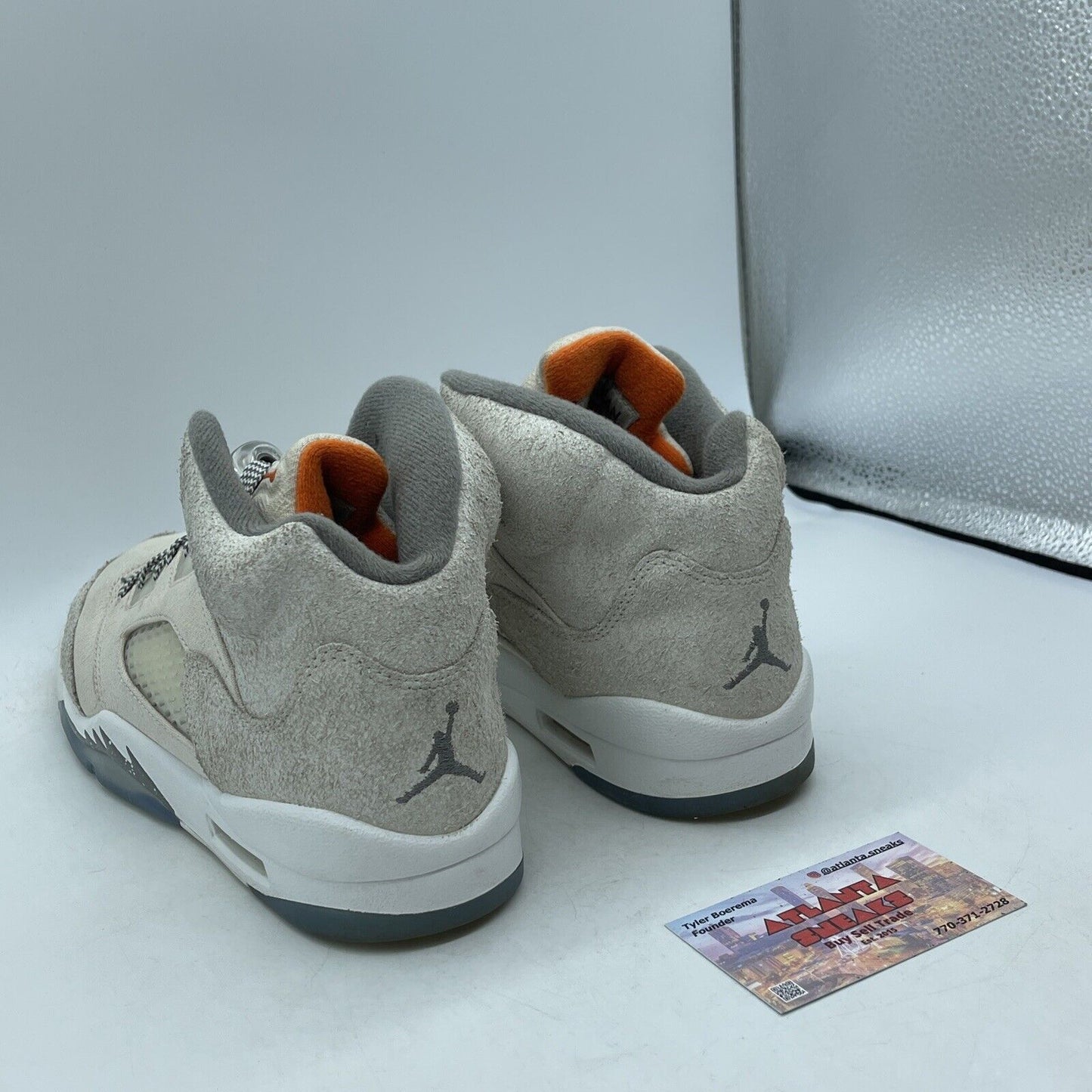 Size 7Y (GS) - Jordan 5 Retro SE Mid Craft White Tan Grey Suede (FD9220-180)