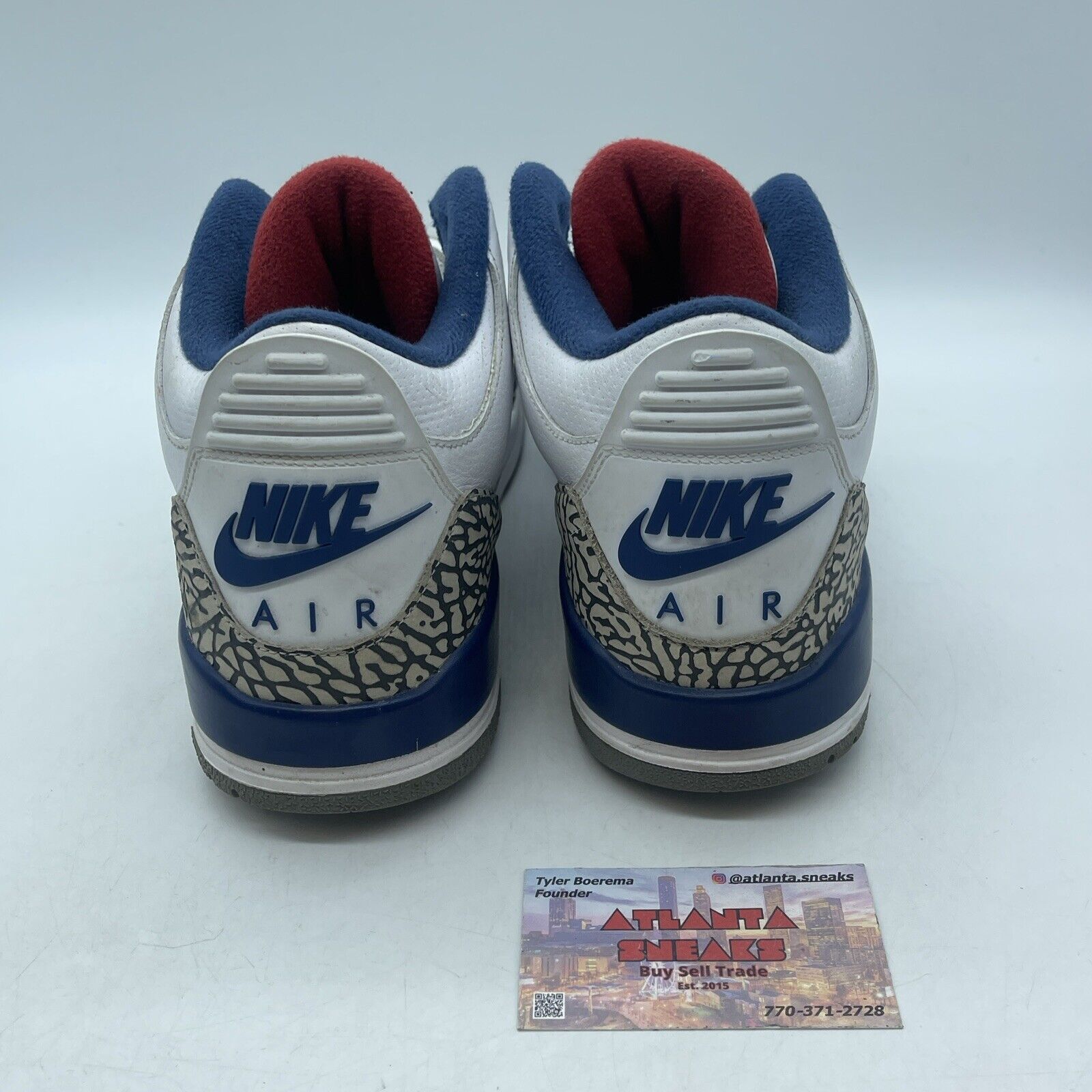 Size 11 - Jordan 3 Retro OG Mid True Blue White Grey Red Suede (854262-106)