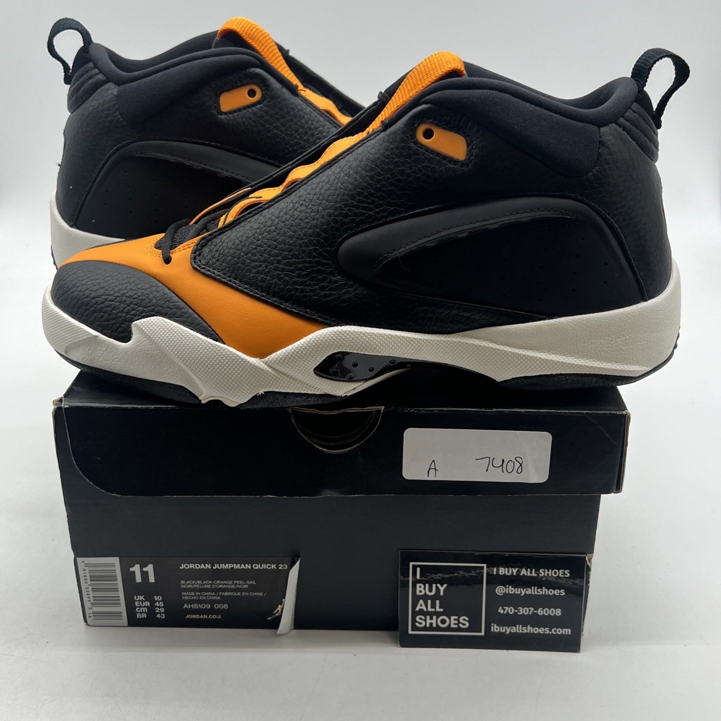 Size 11 - Jordan Jumpman Quick 23 Black Orange Peel (AH8109-008)