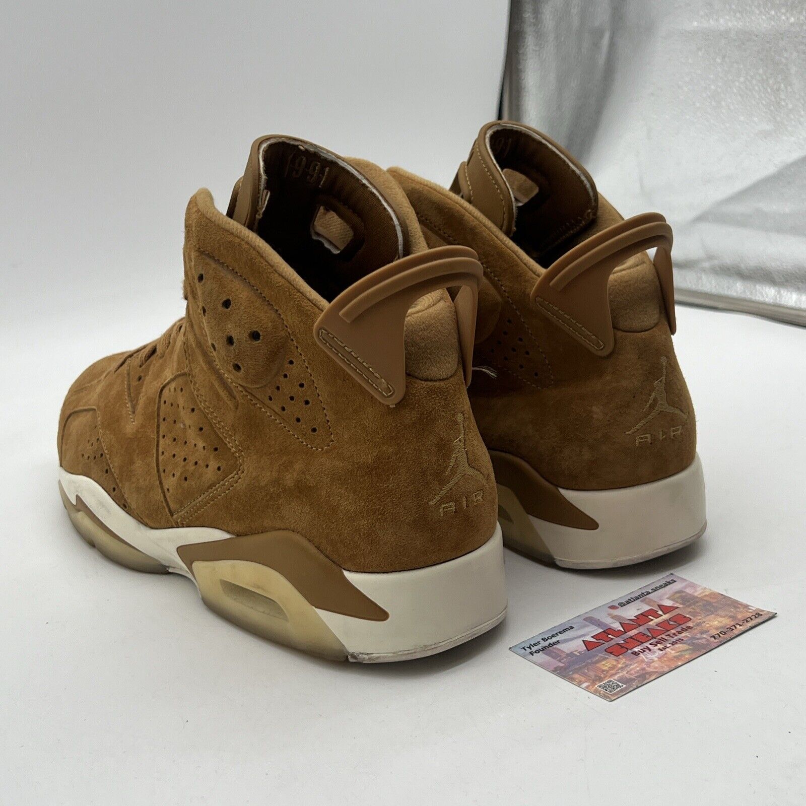 Size 11.5 - Air Jordan 6 Retro Wheat White Suede (384664-706)