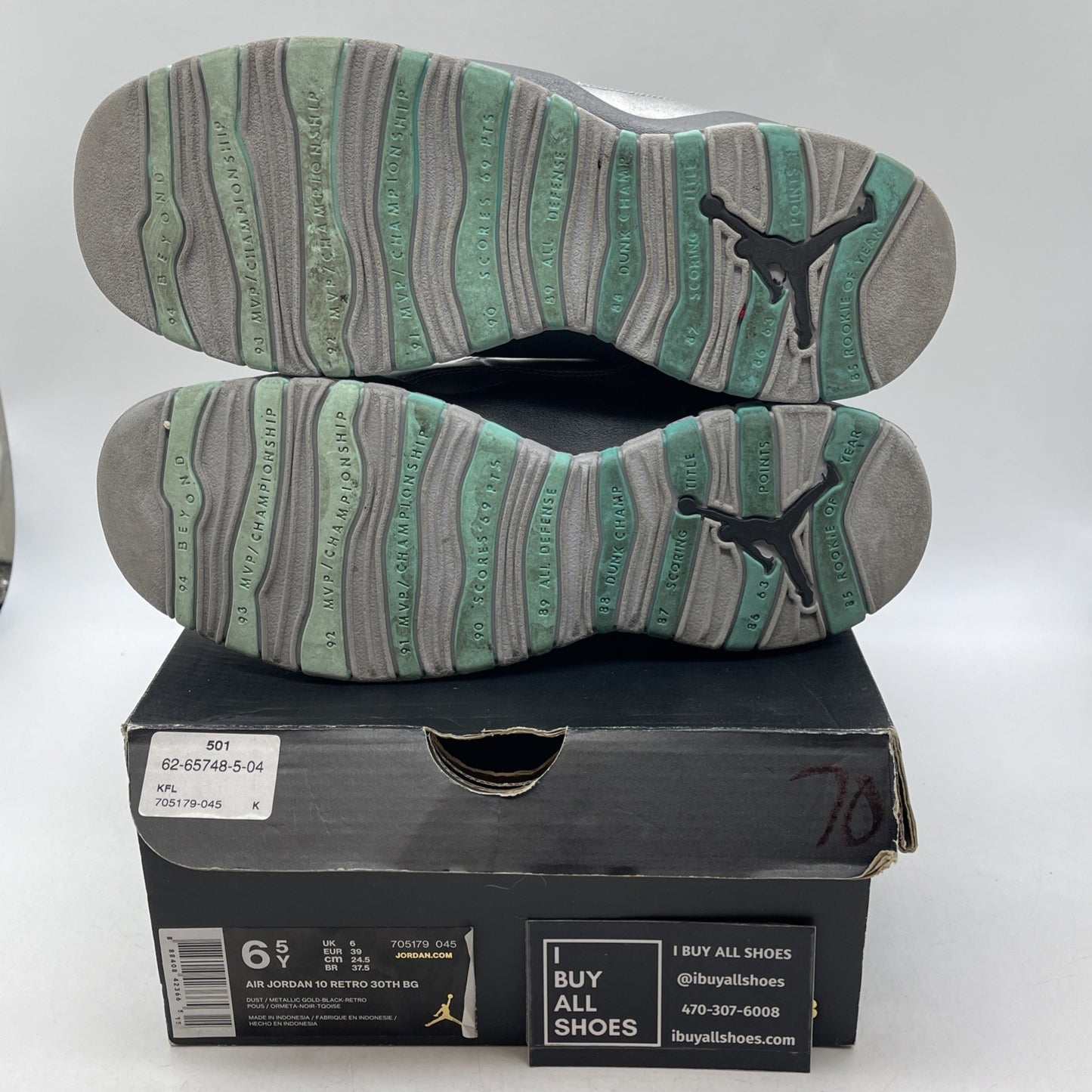 Size 6.5Y - Air Jordan 10 Retro Lady Liberty (705179-045)
