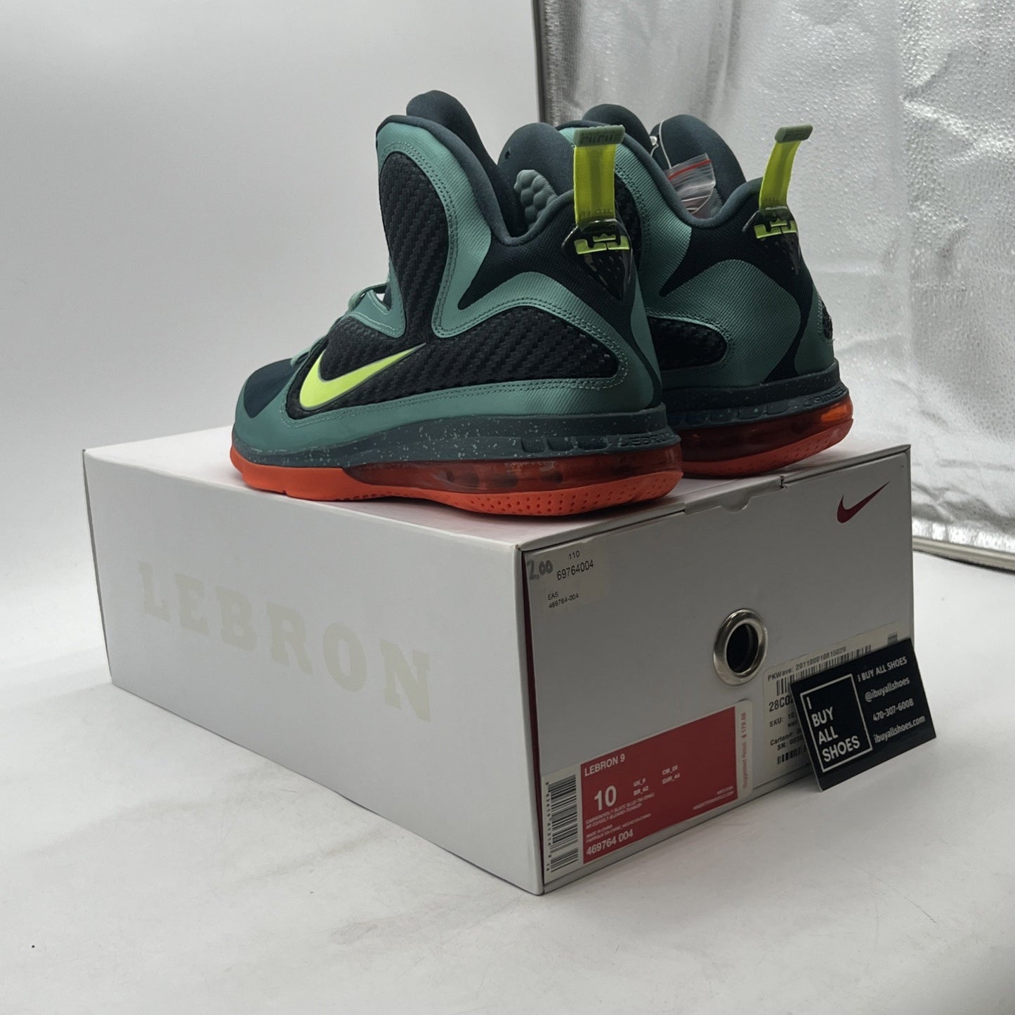 Size 10 - Nike LeBron 9 Cannon - (469764-004)