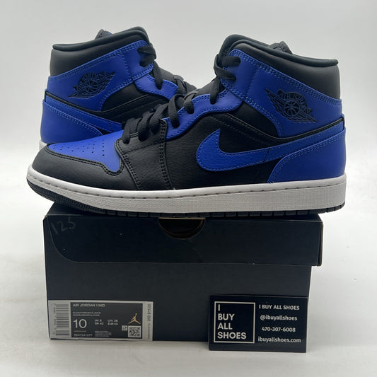 Size 10 - Air Jordan 1 Mid Hyper Royal  (554724-077)