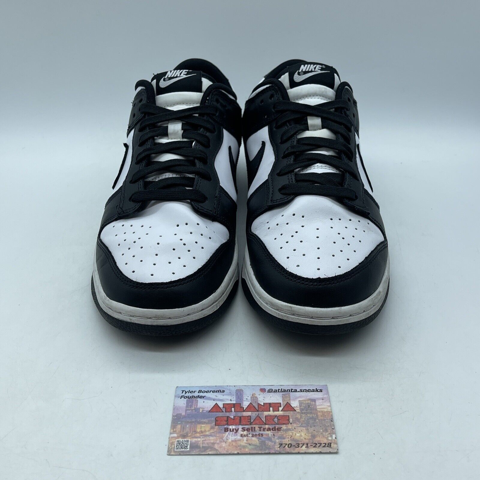 Size 10 - Nike Dunk Low Black White Leather (DD1391-100)