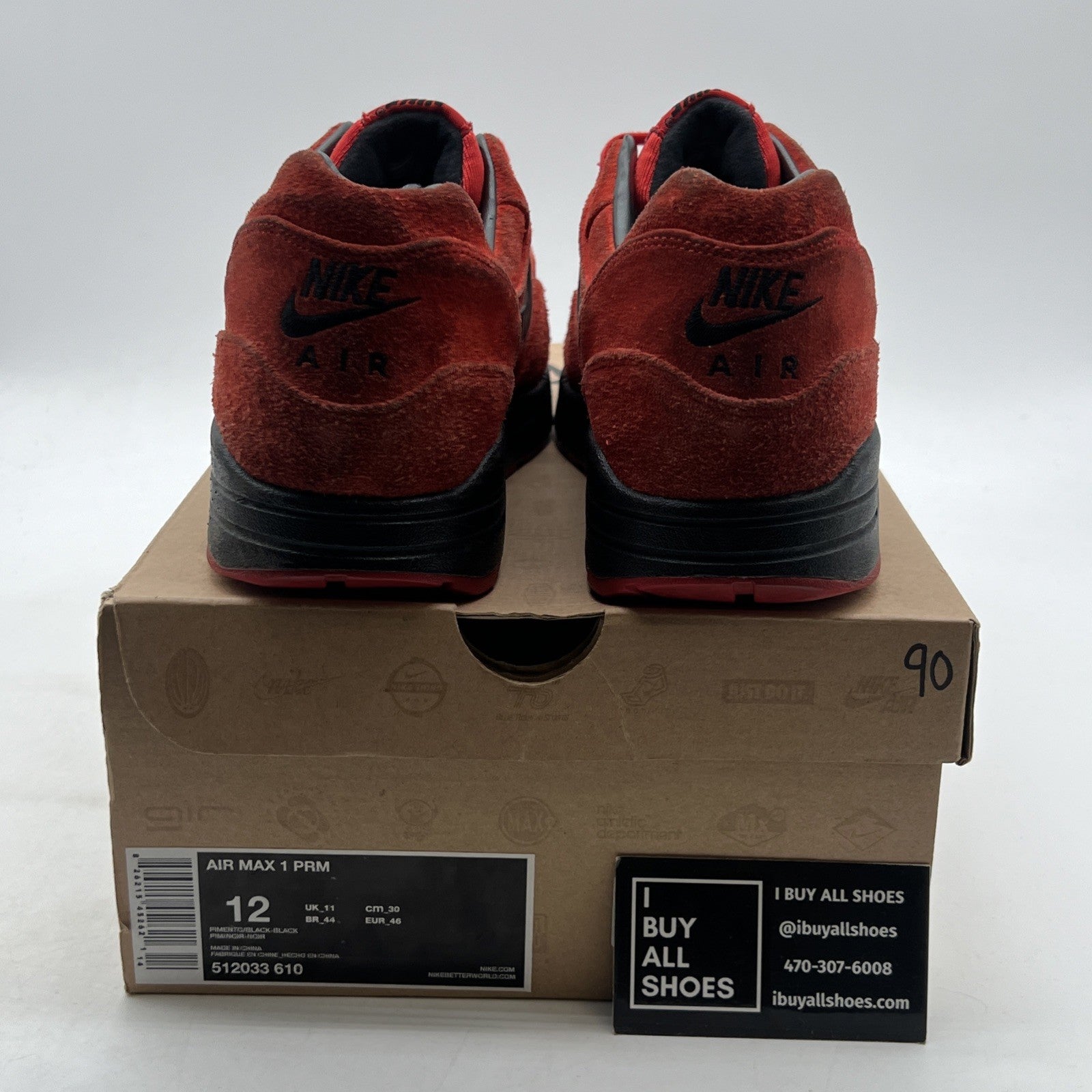 Size 12 - Nike Air Max 1 Prm Pimento (512033-610)