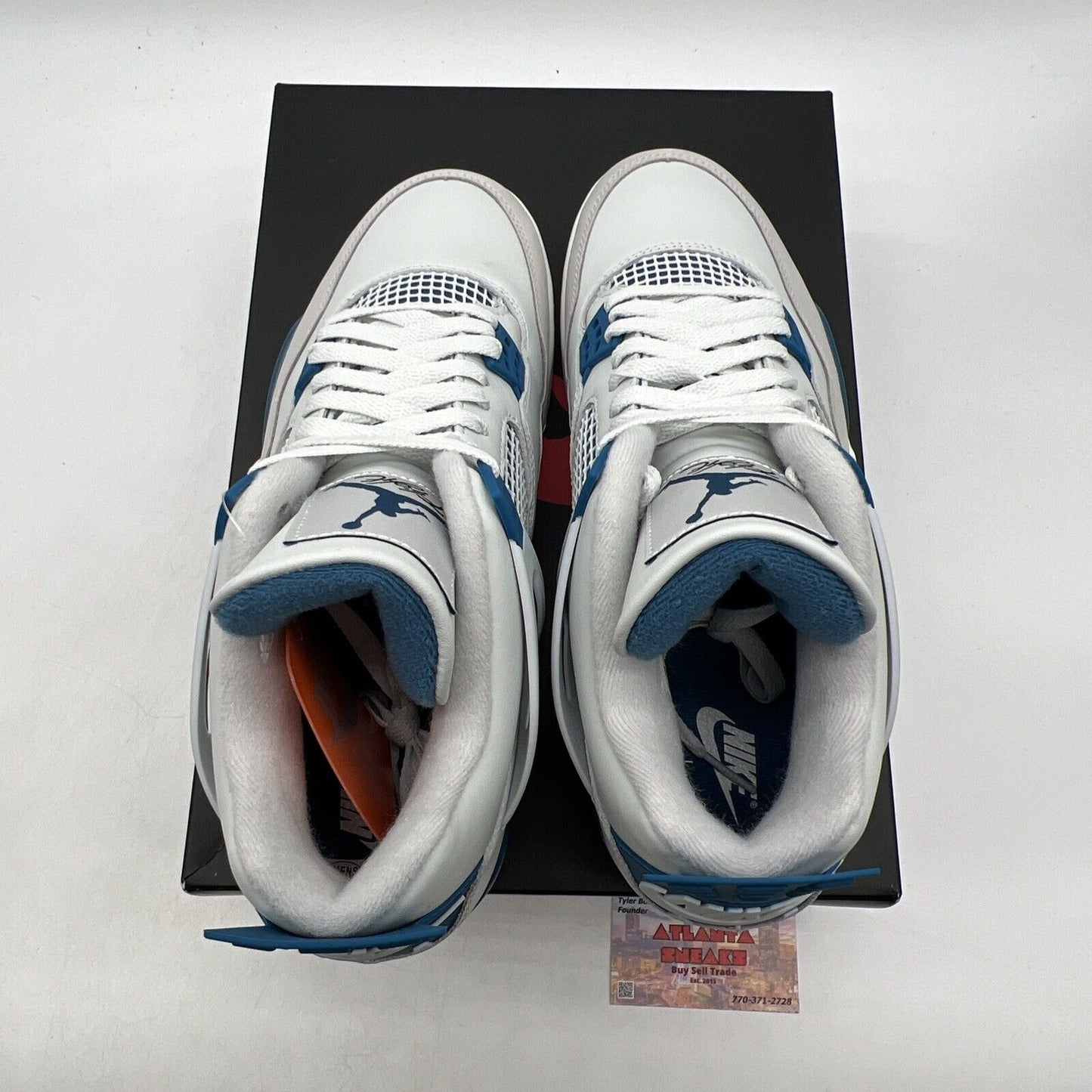 Size 11 - Air Jordan 4 Retro 2024 Military Blue White Leather (FV5029-141)