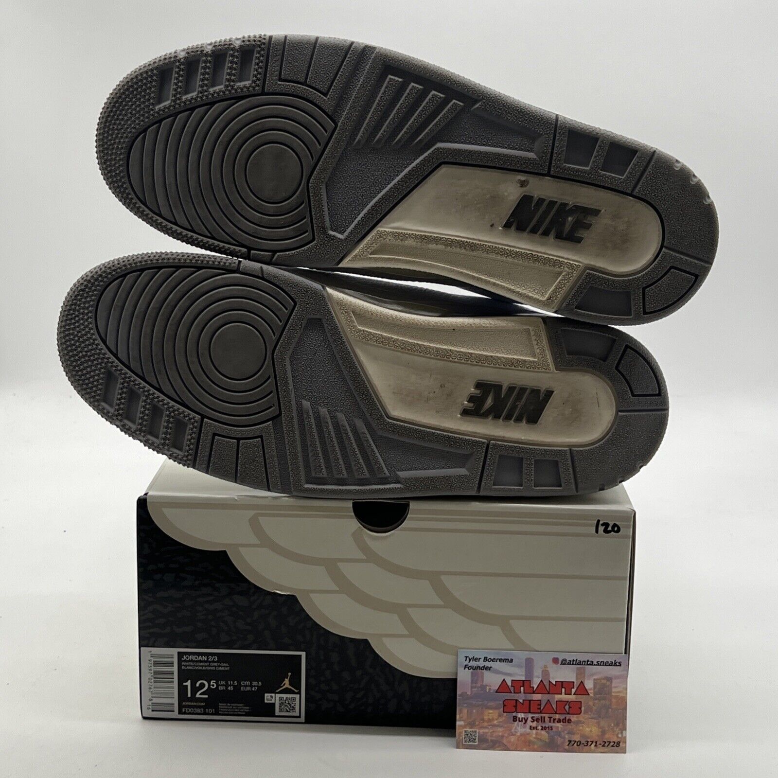 Size 12.5 - Air Jordan 2/3 White Cement (FF0383-101)