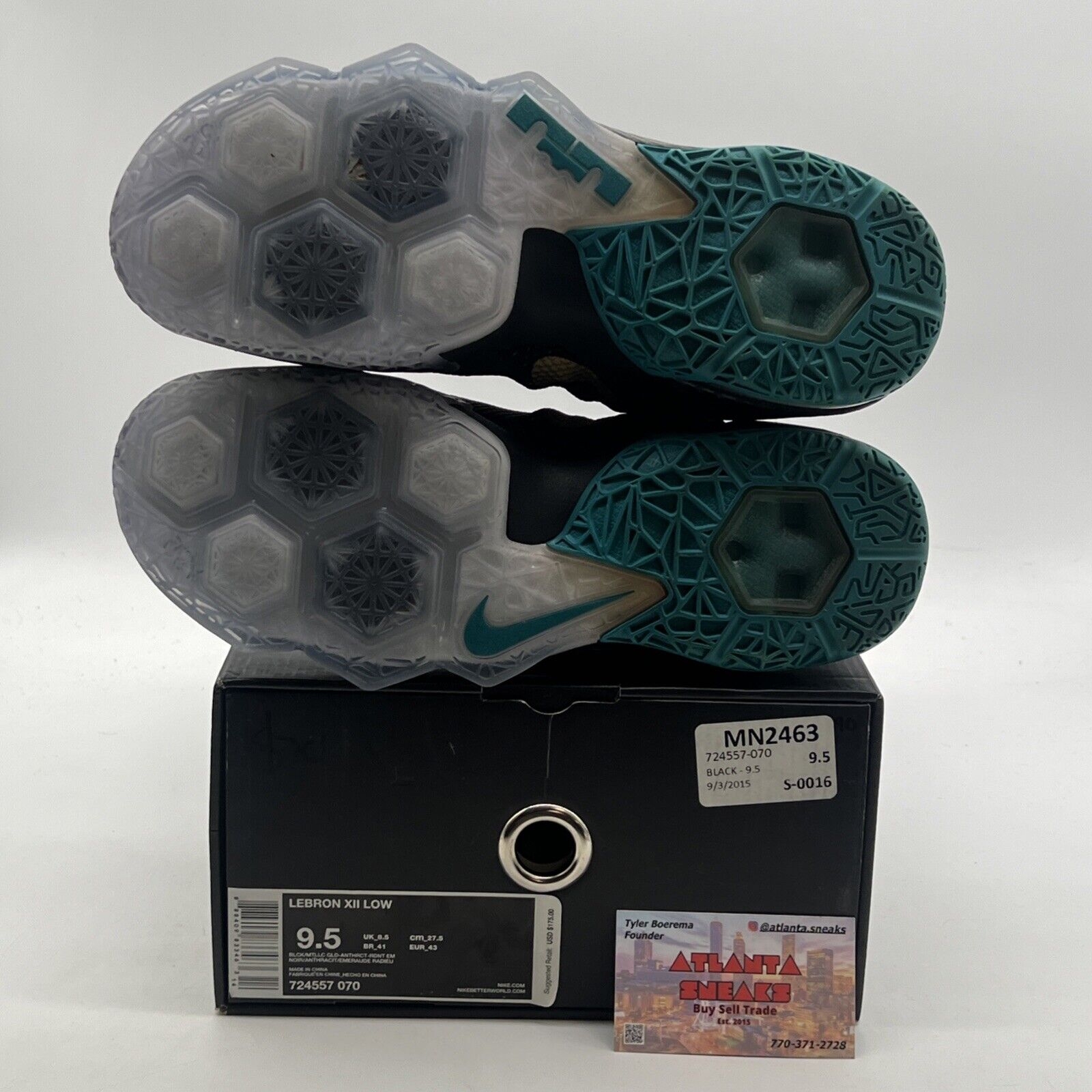 Size 9.5 - Nike LeBron 12 Low Carbon Fiber (724557-070)