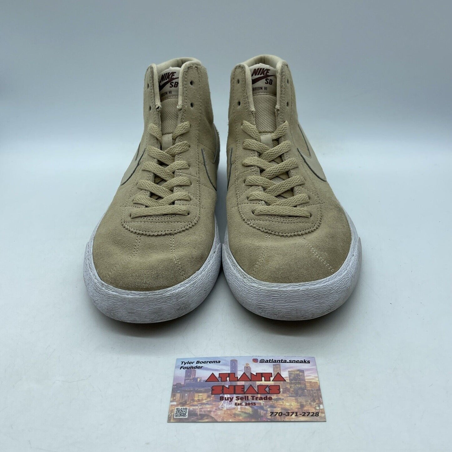 Size 10W - Nike Bruin SB High Desert Ore Brown White Suede Leather (923112-202)