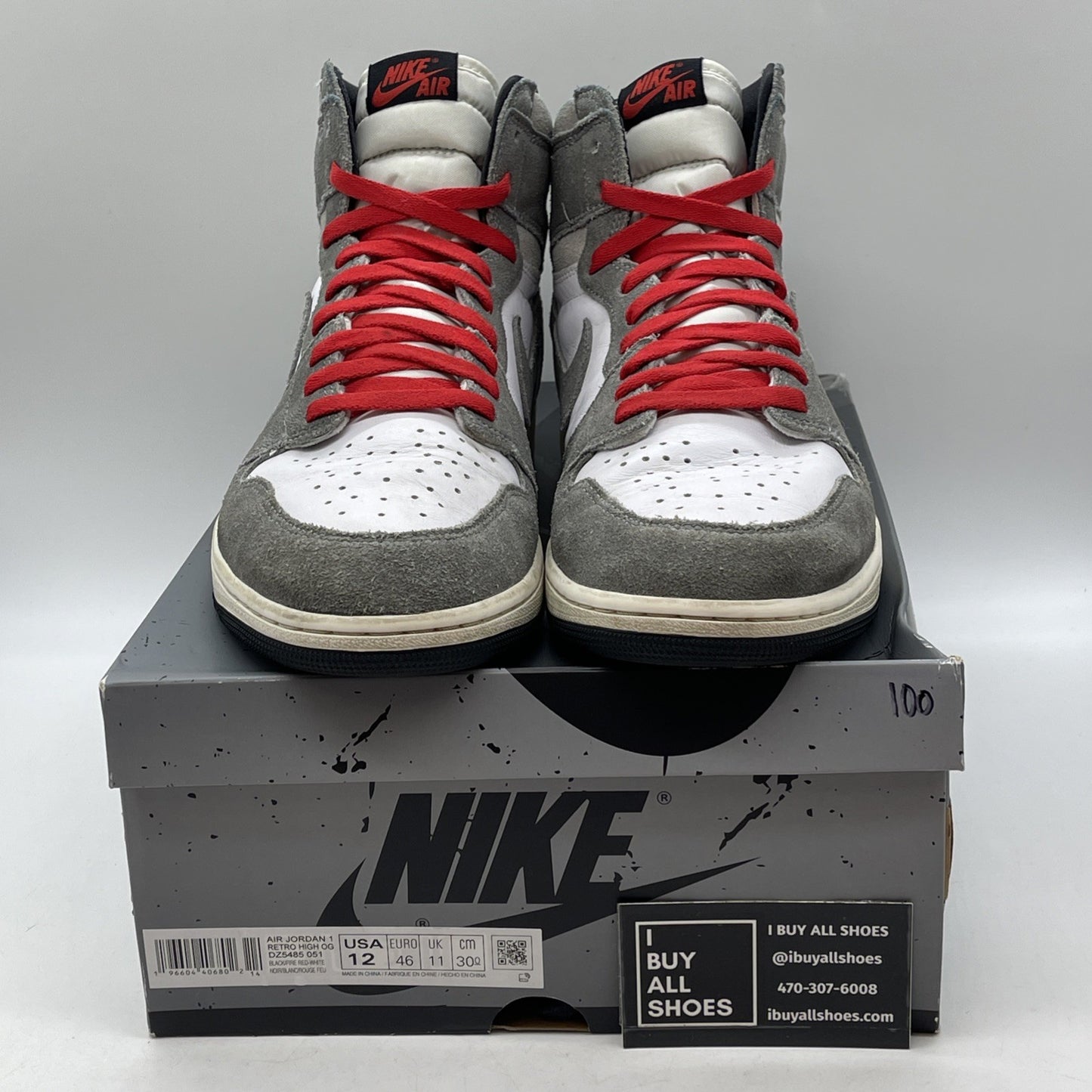 Size 12 - Air Jordan 1 Retro OG High Washed Black Grey Suede (DZ5485-051)