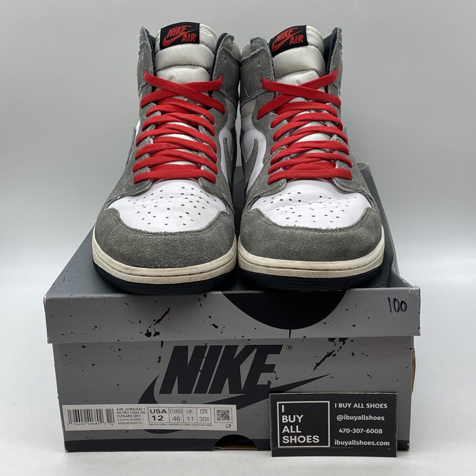 Size 12 - Air Jordan 1 Retro OG High Washed Black Grey Suede (DZ5485-051)