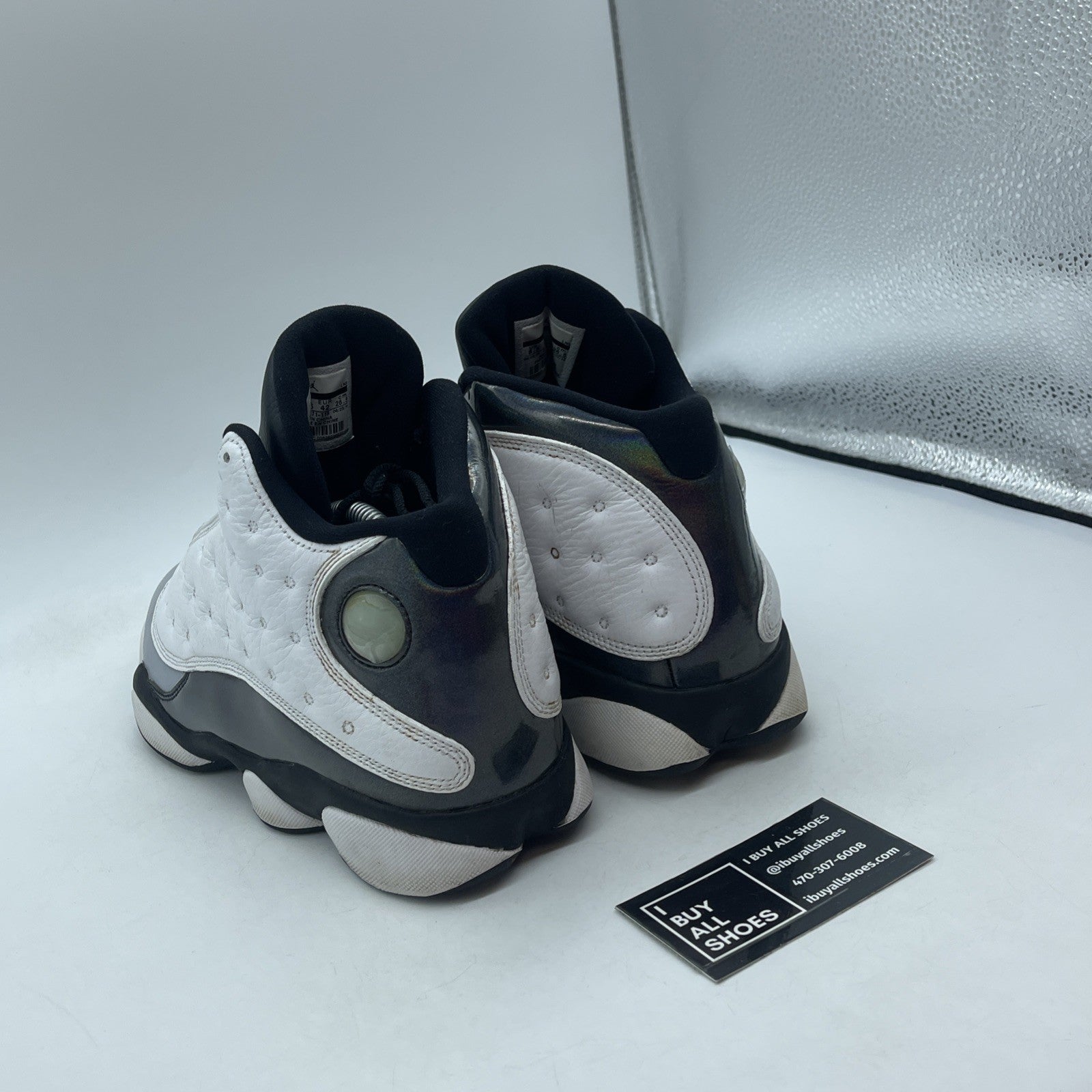 Size 8.5 - Air Jordan 13 Retro Barons White Leather Black (414571-115)
